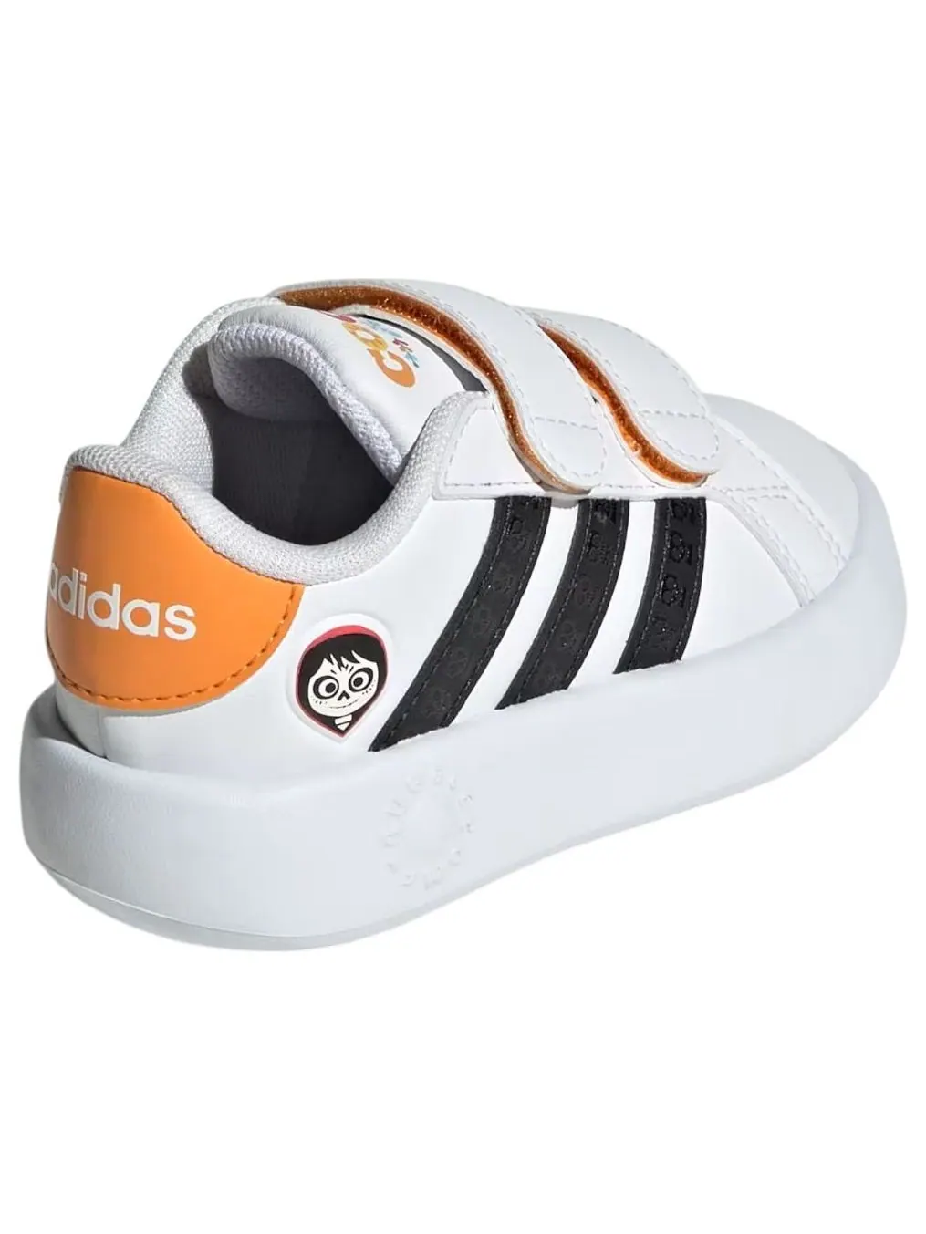 (TD) Adidas x Disney Grand Court I 'Coco' — изображение 5 из 5, белый/черный/оранжевый