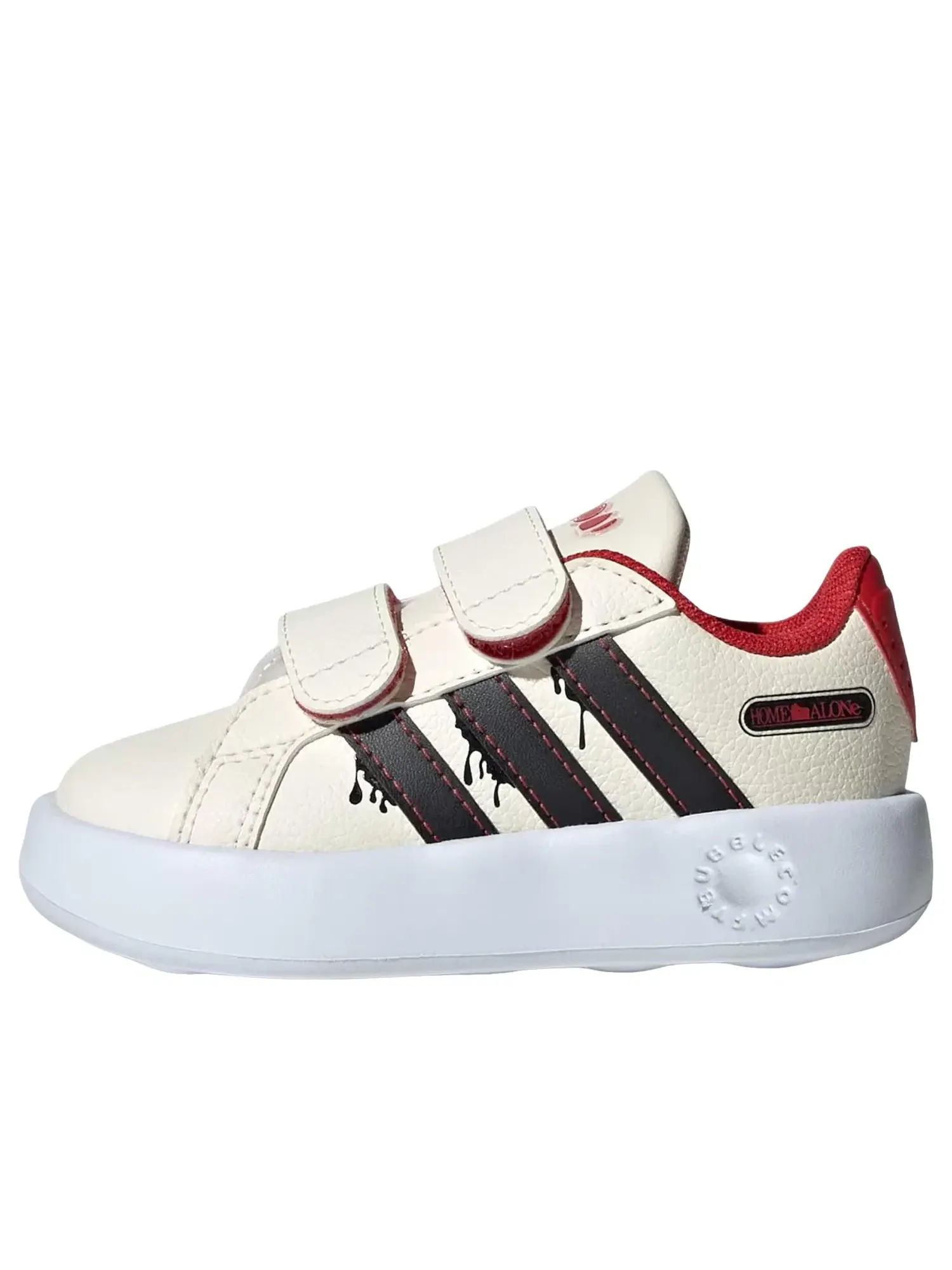 Кроссовки Adidas Grand Court 'Cream White Core Black Collegiate Red' JR5631 — изображение 1 из 5, белый