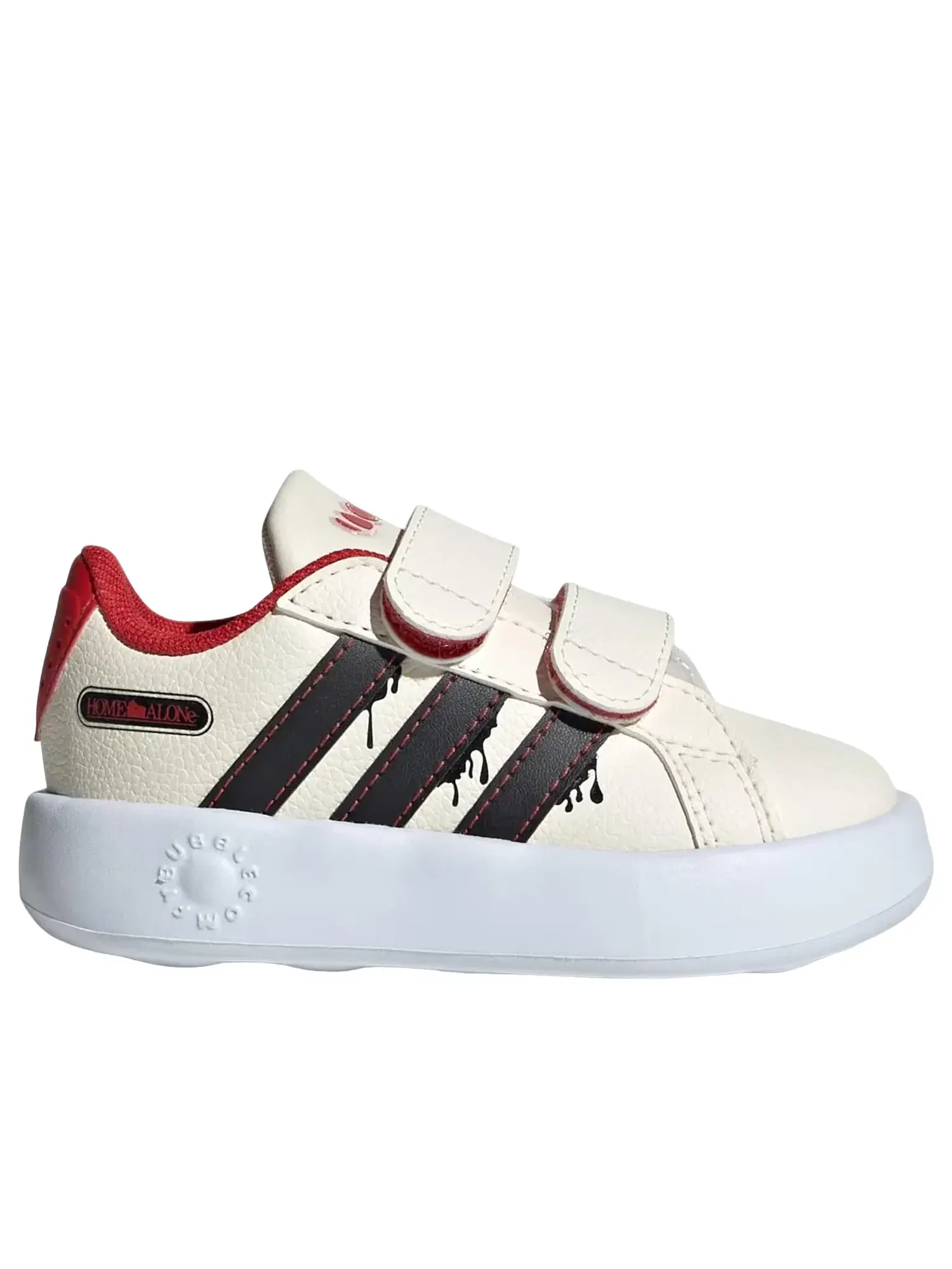 Кроссовки Adidas Grand Court 'Cream White Core Black Collegiate Red' JR5631 — изображение 2 из 5, белый