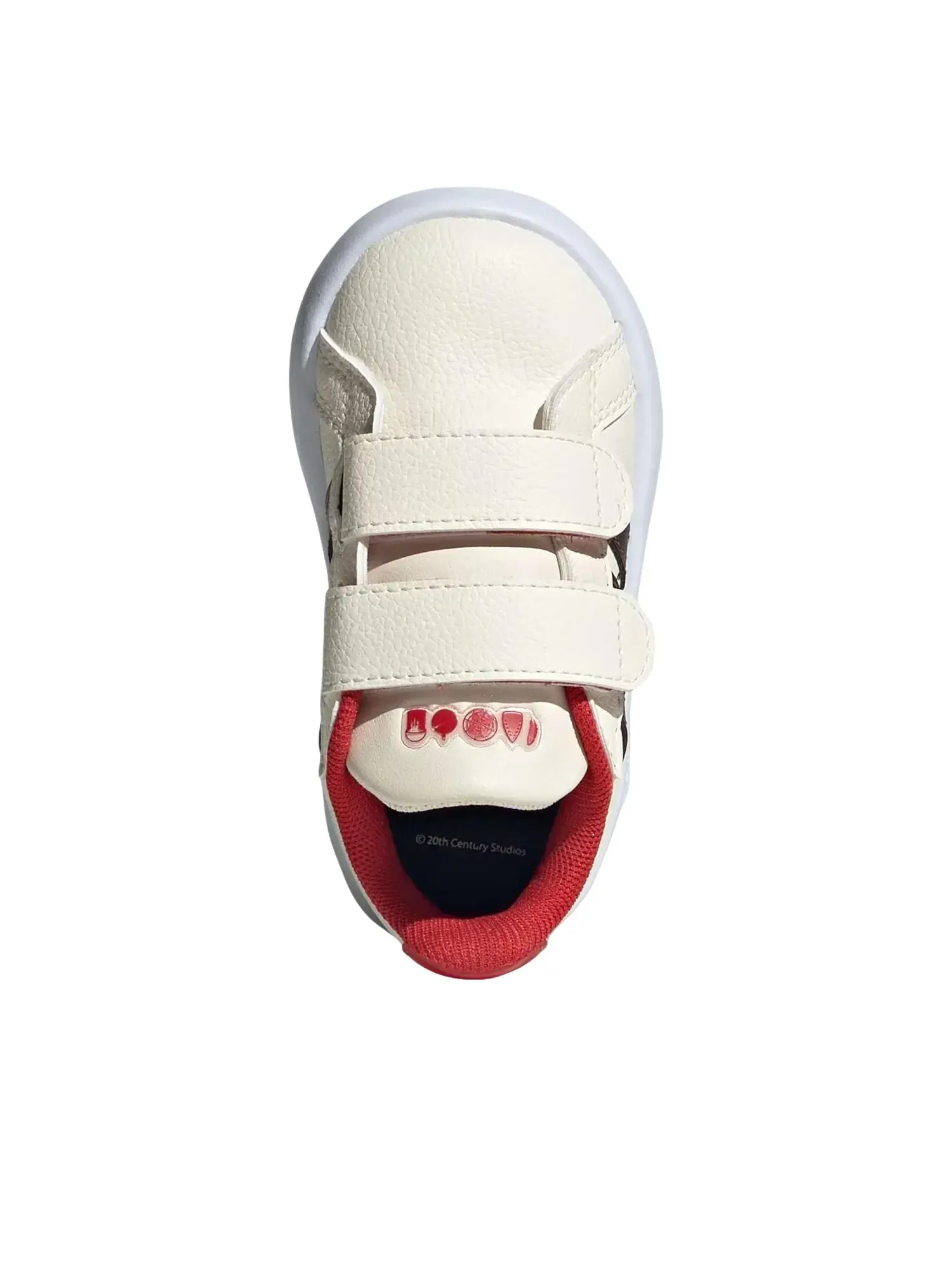 Кроссовки Adidas Grand Court 'Cream White Core Black Collegiate Red' JR5631 — изображение 4 из 5, белый