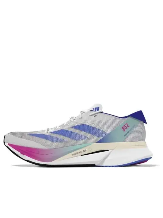 Кроссовки adizero boston 12 'hong kong 852' Adidas — изображение 1 из 1, белый/синий/фиолетовый
