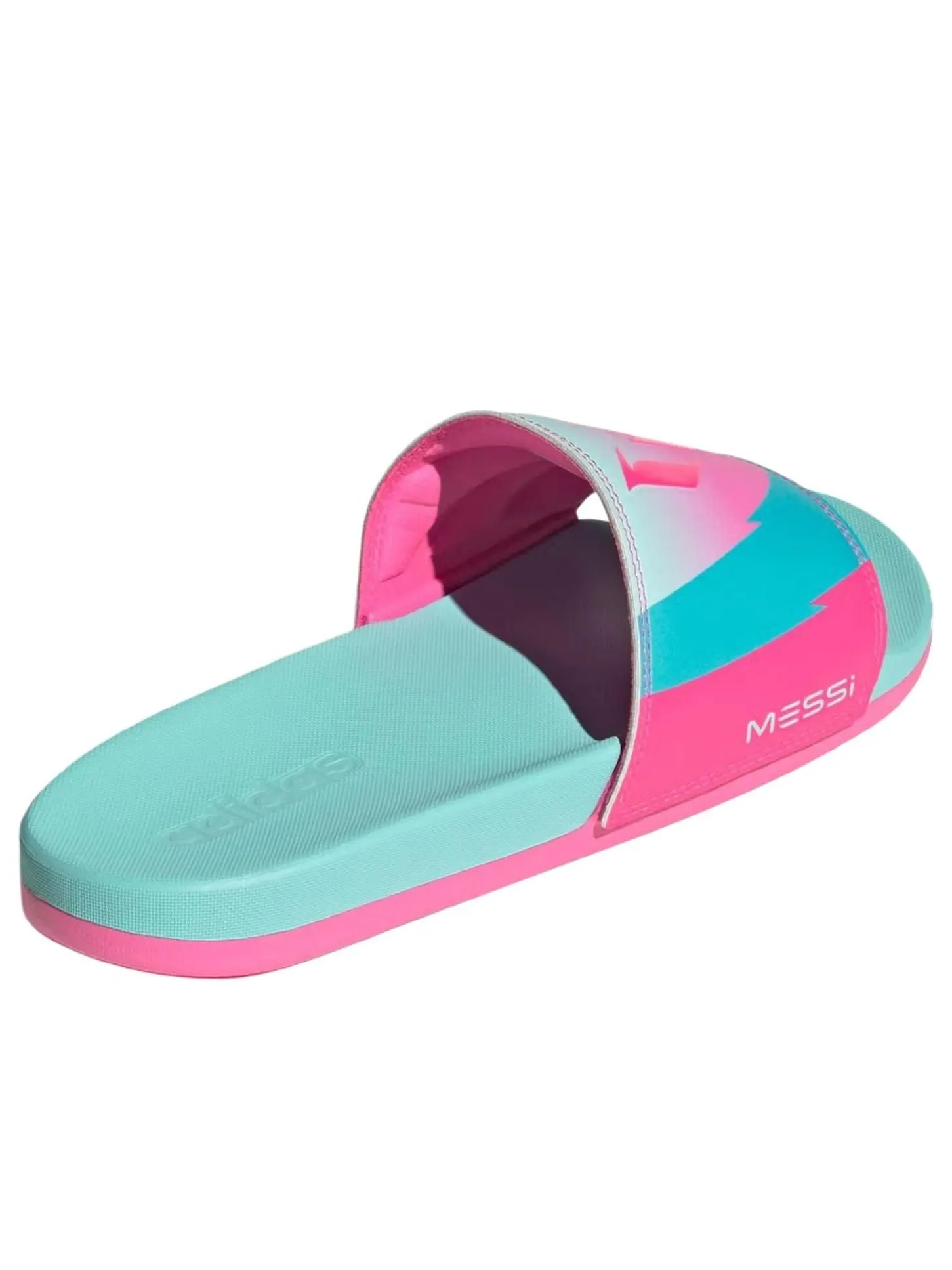 Шлепанцы Adidas adilette Comfort Slides 'Messi Miami' — изображение 3 из 5, голубой/розовый/голубой
