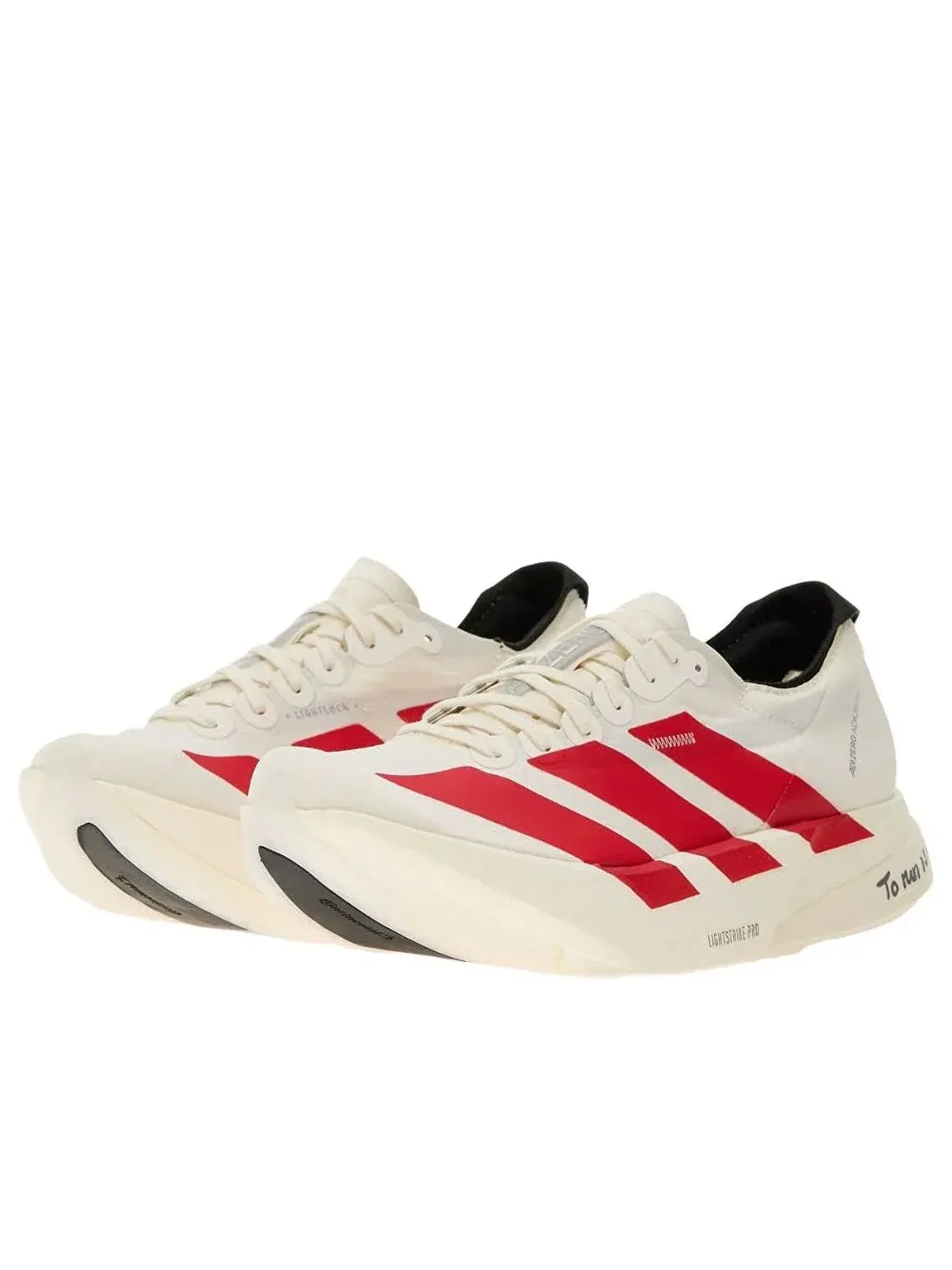 Кроссовки (WMNS) Adidas Adizero Adios Pro 4 'White Better Scarlet Black' — изображение 2 из 5, белый