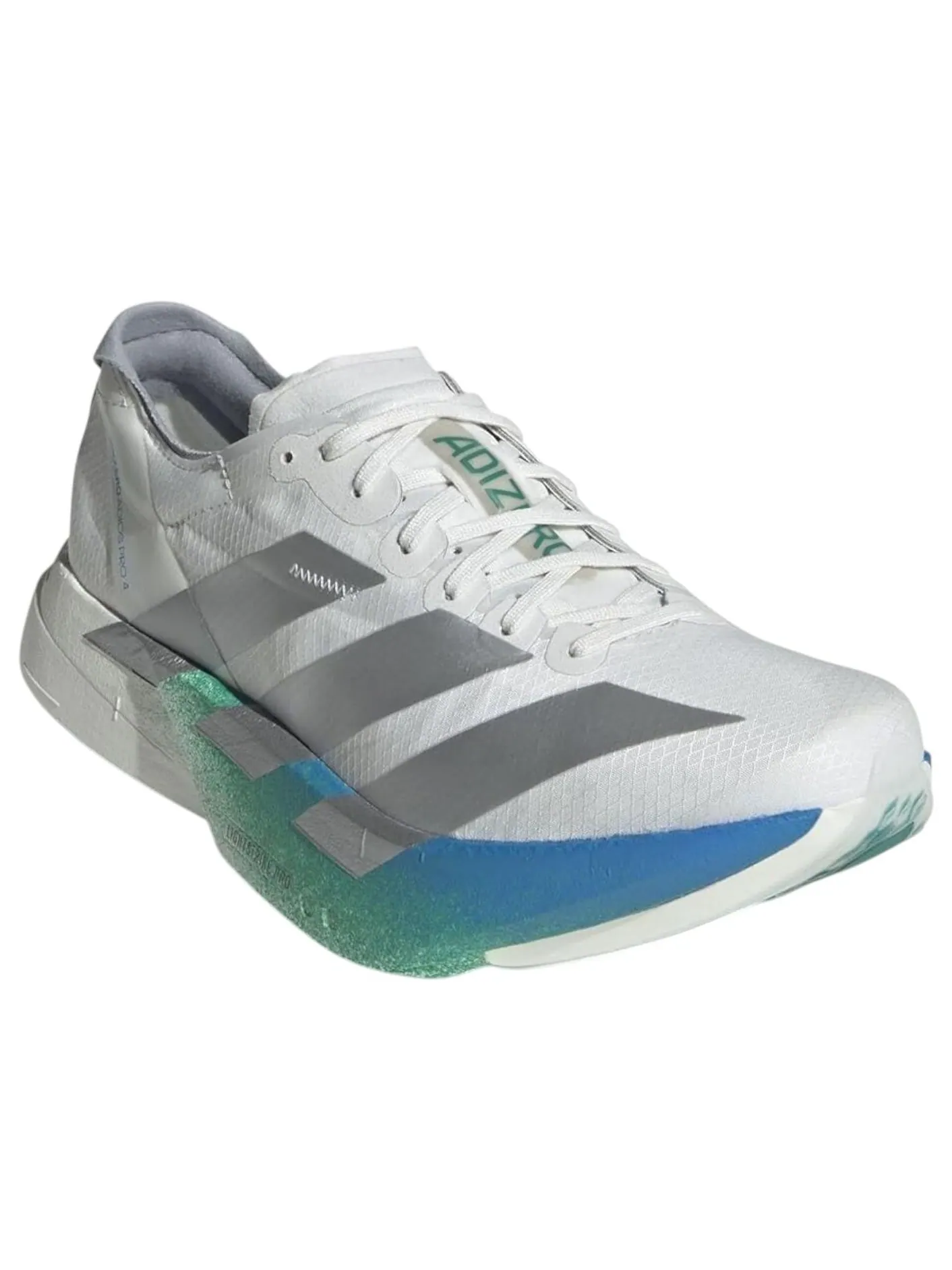 (WMNS) Adidas Adizero Adios Pro 4 'Crystal White Matte Silver Glory Green' — изображение 2 из 6