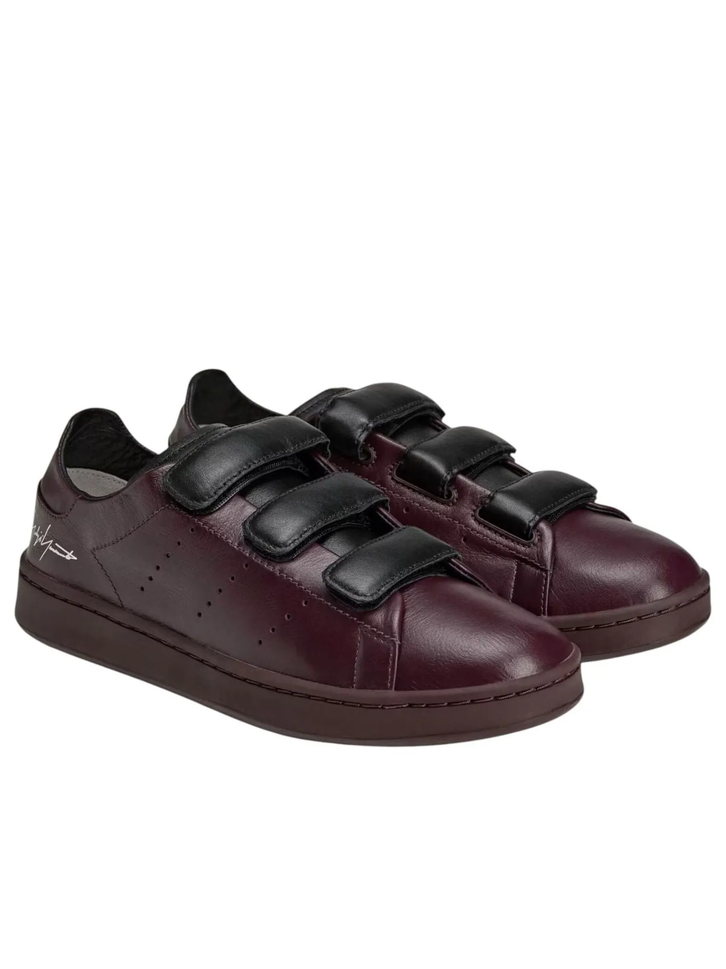 Кроссовки adidas Y-3 Stan Smith Hook-And-Loop 'Shadow Maroon Black' — изображение 2 из 6, бордовый