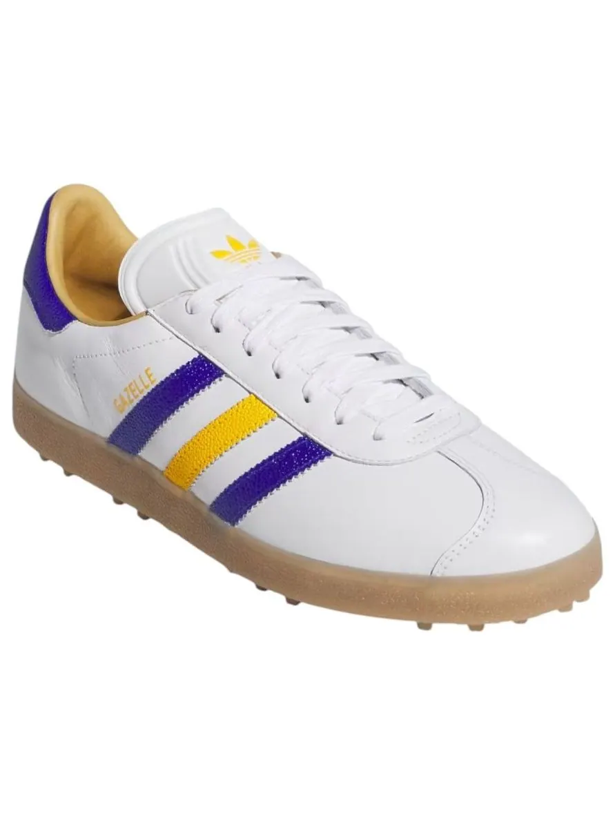Кроссовки adidas Gazelle Golf LE 'Cloud White Lucid Blue Yellow' — изображение 2 из 5, белый