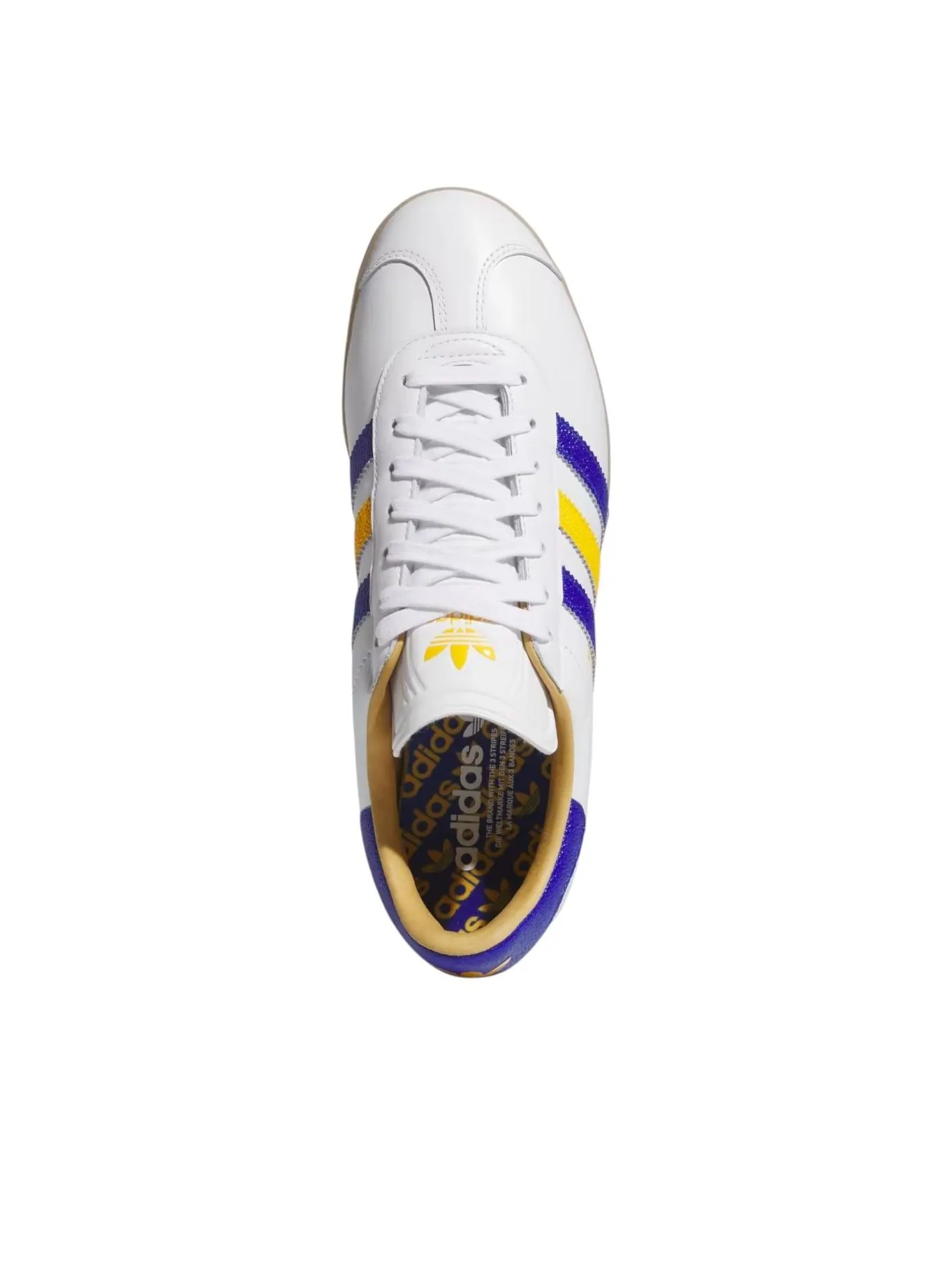 Кроссовки adidas Gazelle Golf LE 'Cloud White Lucid Blue Yellow' — изображение 4 из 5, белый