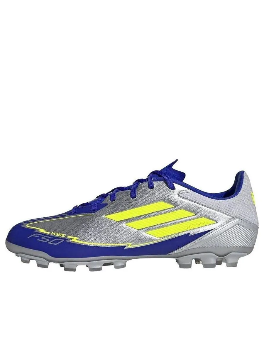 Кроссовки adidas F50 League Messi 2G/3G AG 'Silver Blue' — изображение 1 из 4, серебряный