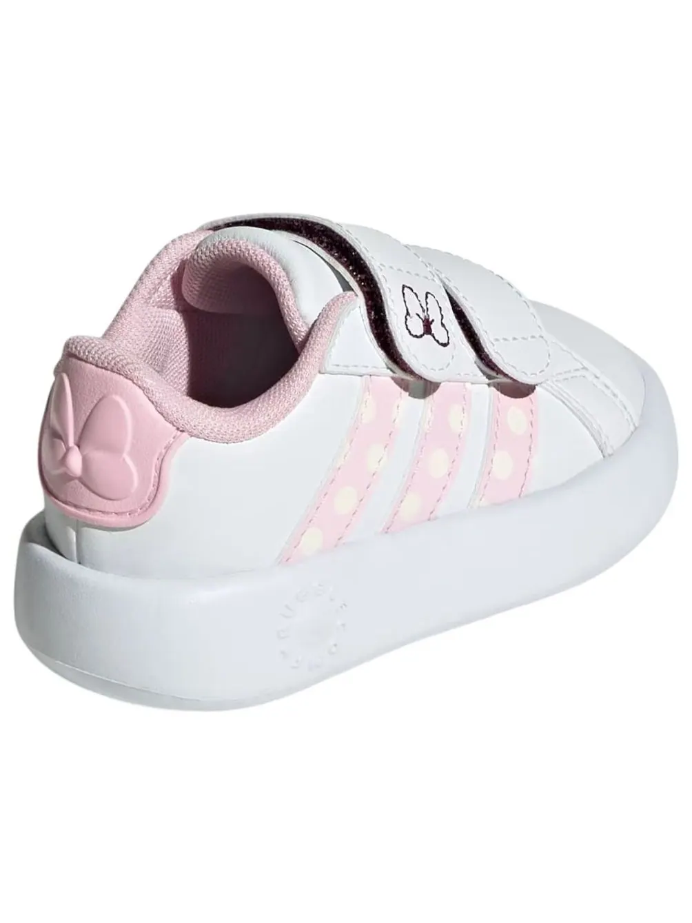 Кроссовки (TD) adidas x Disney Minnie Mouse Grand Court 'Cloud White Clear Pink' — изображение 5 из 6, белый