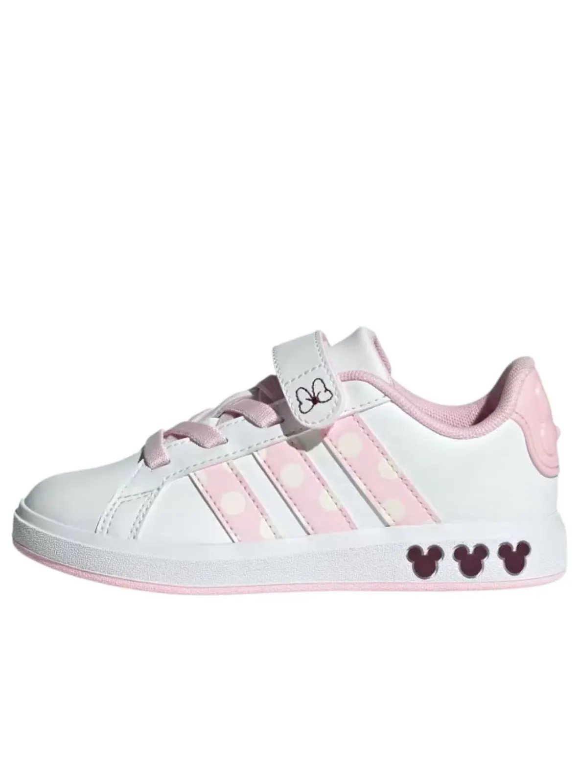 Кроссовки (GS) adidas x Disney Minnie Mouse Grand Court 'Cloud White Clear Pink' — изображение 1 из 6, белый