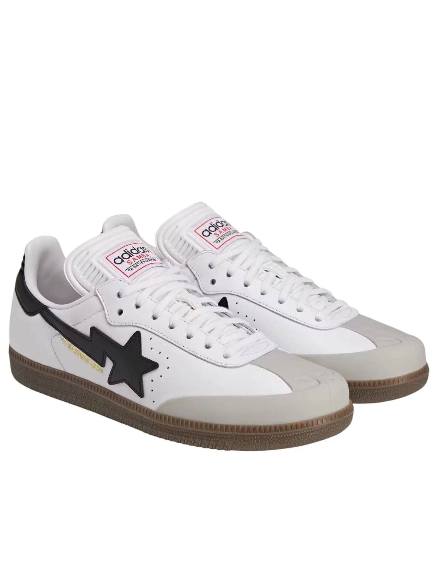 Adidas x BAPE Samba 'Footwear White' — изображение 2 из 6, белый/черный