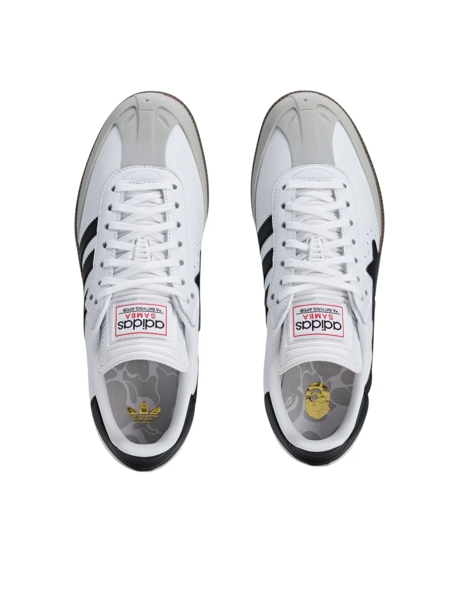 Кроссовки adidas x BAPE Samba 'Footwear White' — изображение 3 из 6, белый