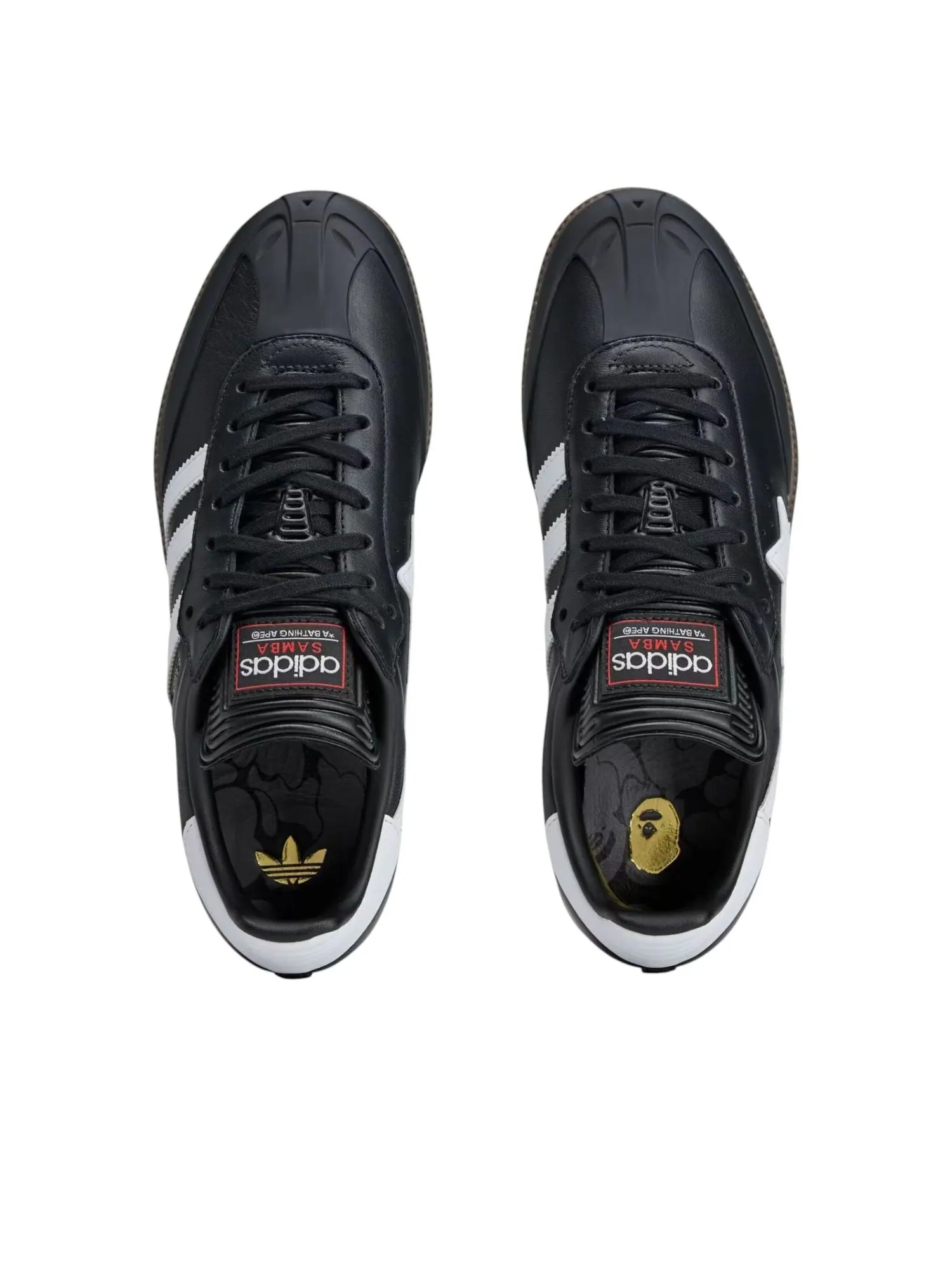 Кроссовки adidas x BAPE Samba 'Core Black' — изображение 3 из 6, черный