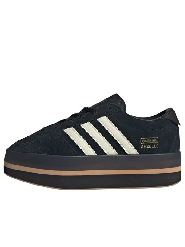 Кроссовки gazelle stack 'core black cream gum' Adidas — изображение 1 из 4, черный/кремовый белый