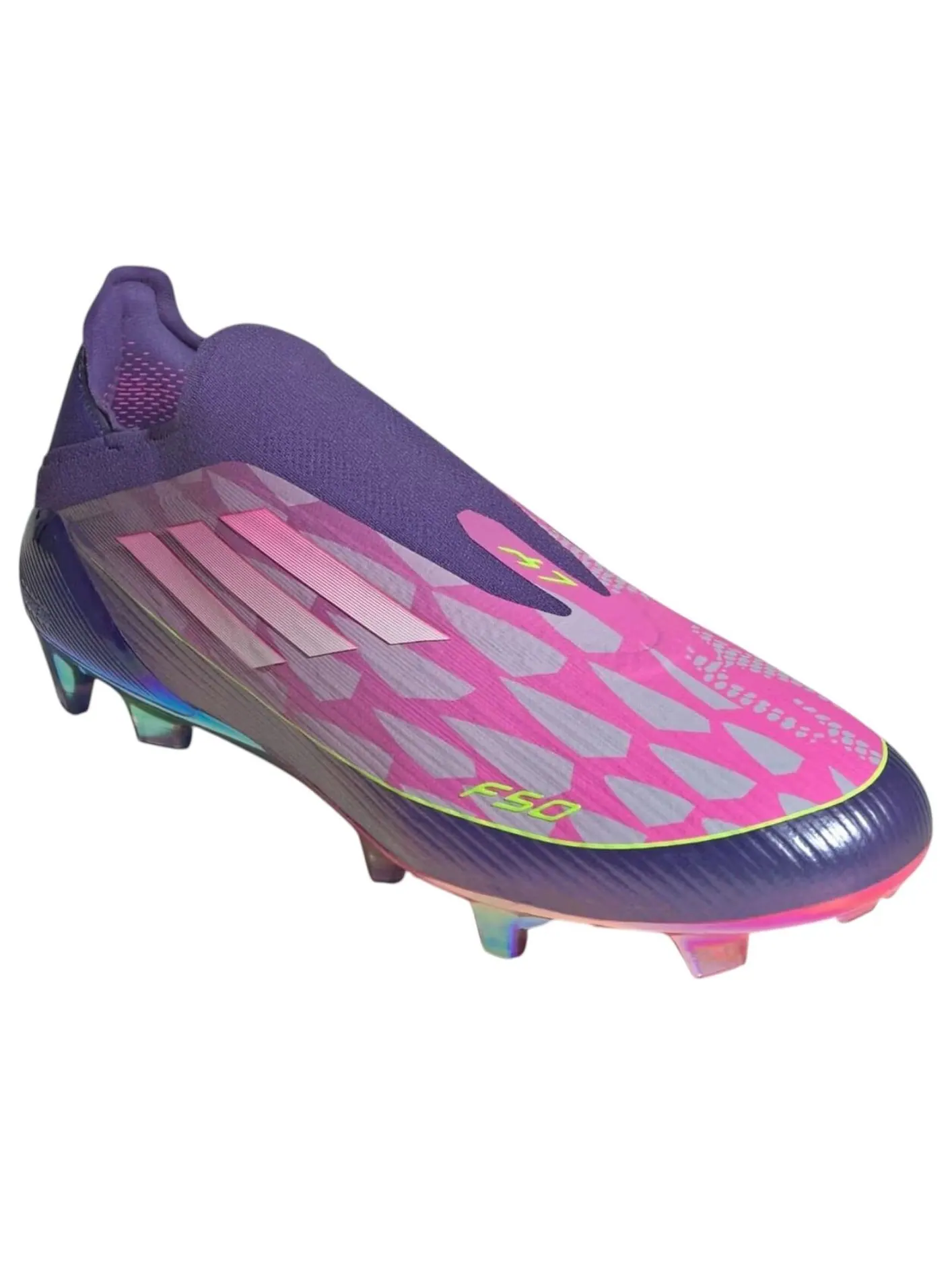 Кроссовки adidas x Lamine Yamal F50 Elite Laceless 'Purple' — изображение 2 из 6, фиолетовый