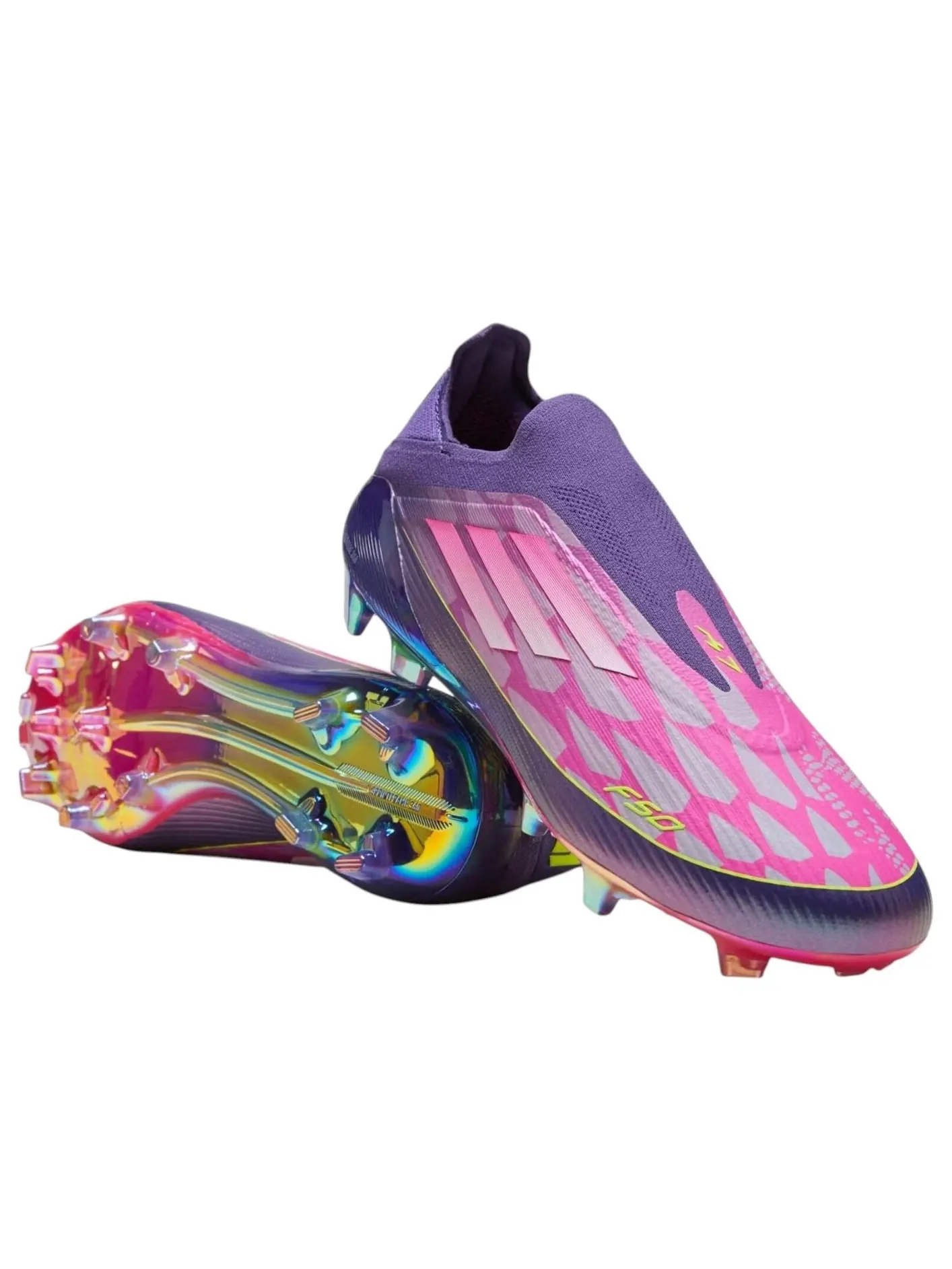 Кроссовки adidas x Lamine Yamal F50 Elite Laceless 'Purple' — изображение 3 из 6, фиолетовый
