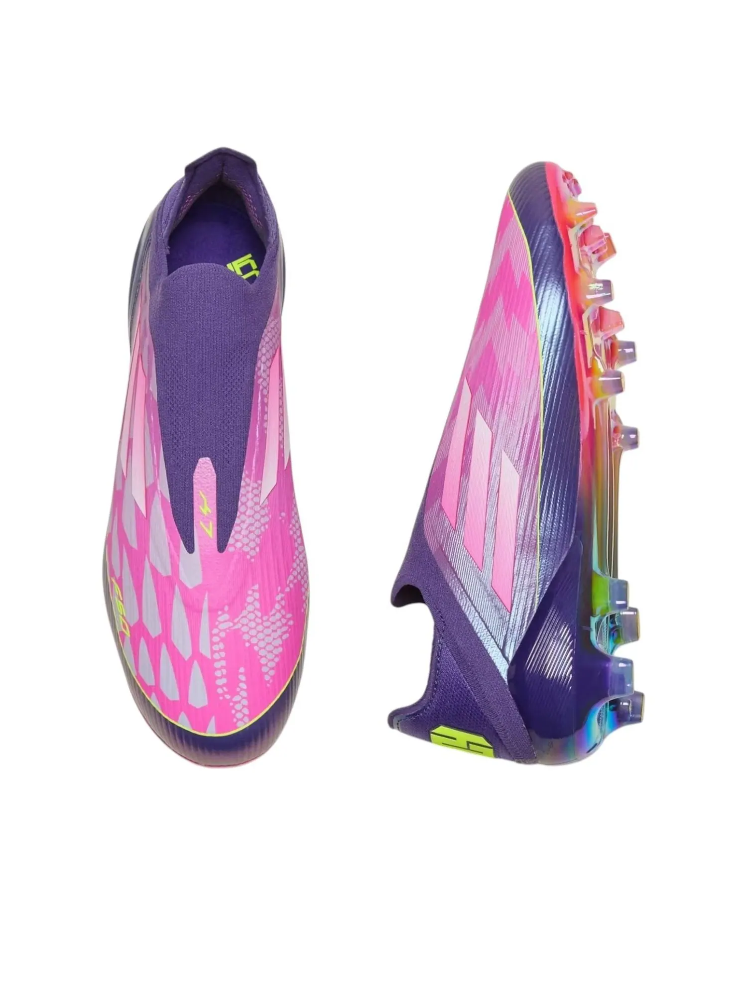 Кроссовки adidas x Lamine Yamal F50 Elite Laceless 'Purple' — изображение 4 из 6, фиолетовый