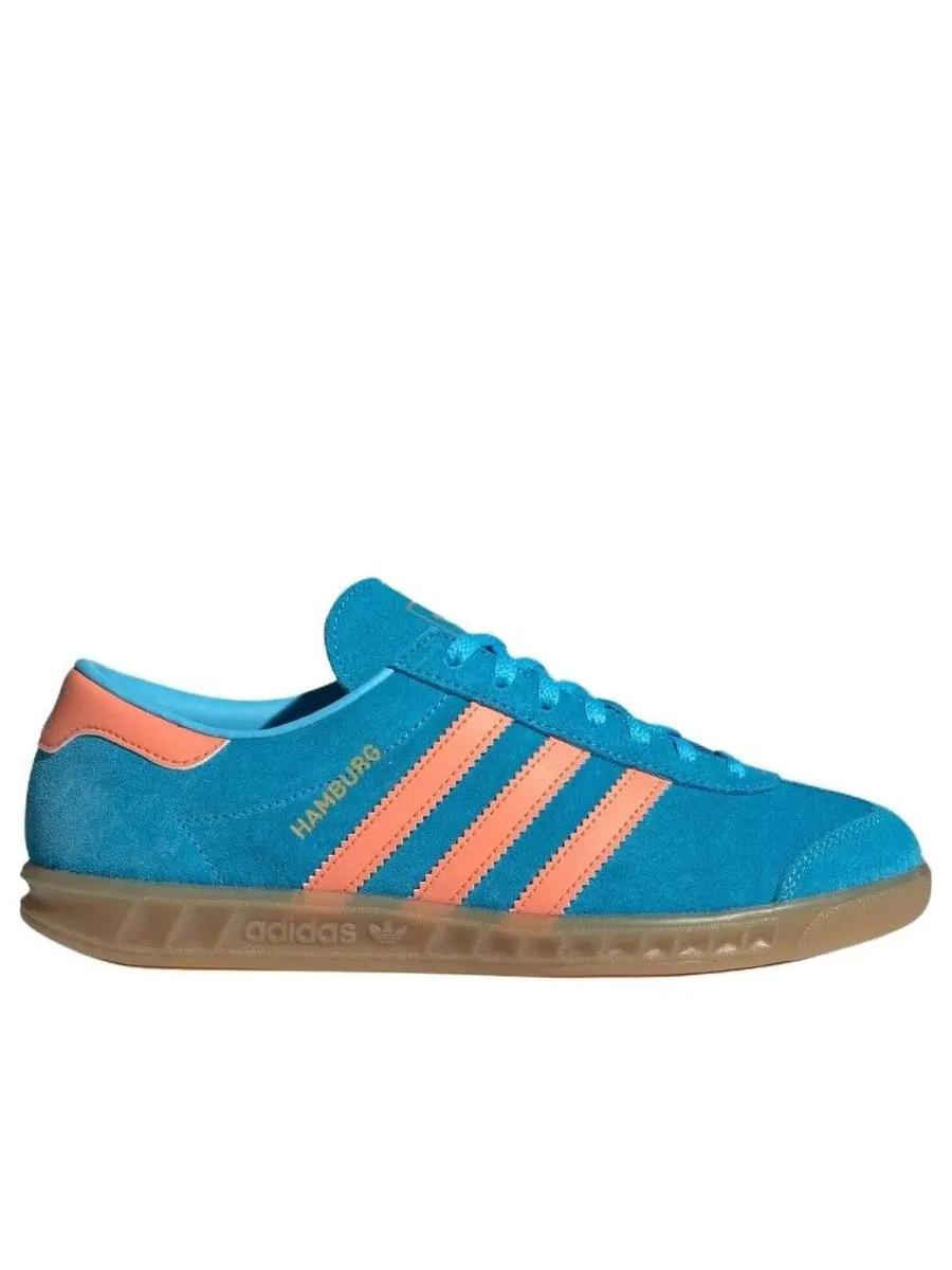 Кроссовки (WMNS) adidas Hamburg 'Sky Rush Semi Coral' — изображение 2 из 6, синий