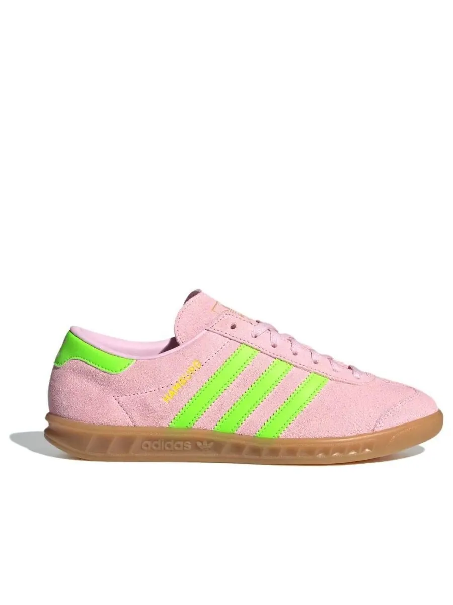 Кроссовки (WMNS) adidas Hamburg 'Clear Pink Solar Green' — изображение 2 из 5, розовый