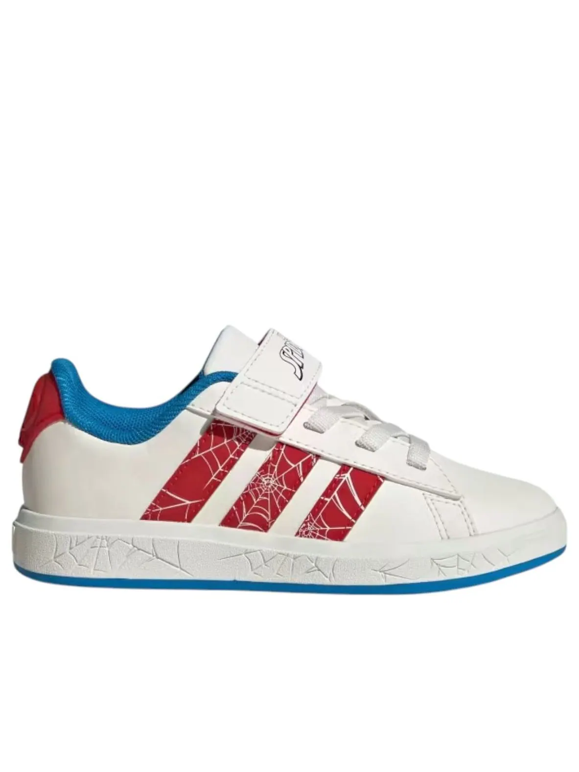 (GS) Adidas x Marvel Spider-Man Grand Court 'Cloud White Pure Ruby' — изображение 2 из 6, белый//яркий синий