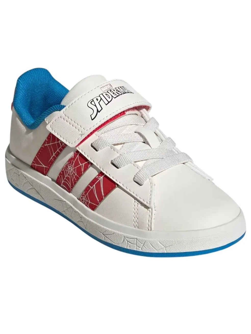 (GS) Adidas x Marvel Spider-Man Grand Court 'Cloud White Pure Ruby' — изображение 5 из 6, белый//яркий синий
