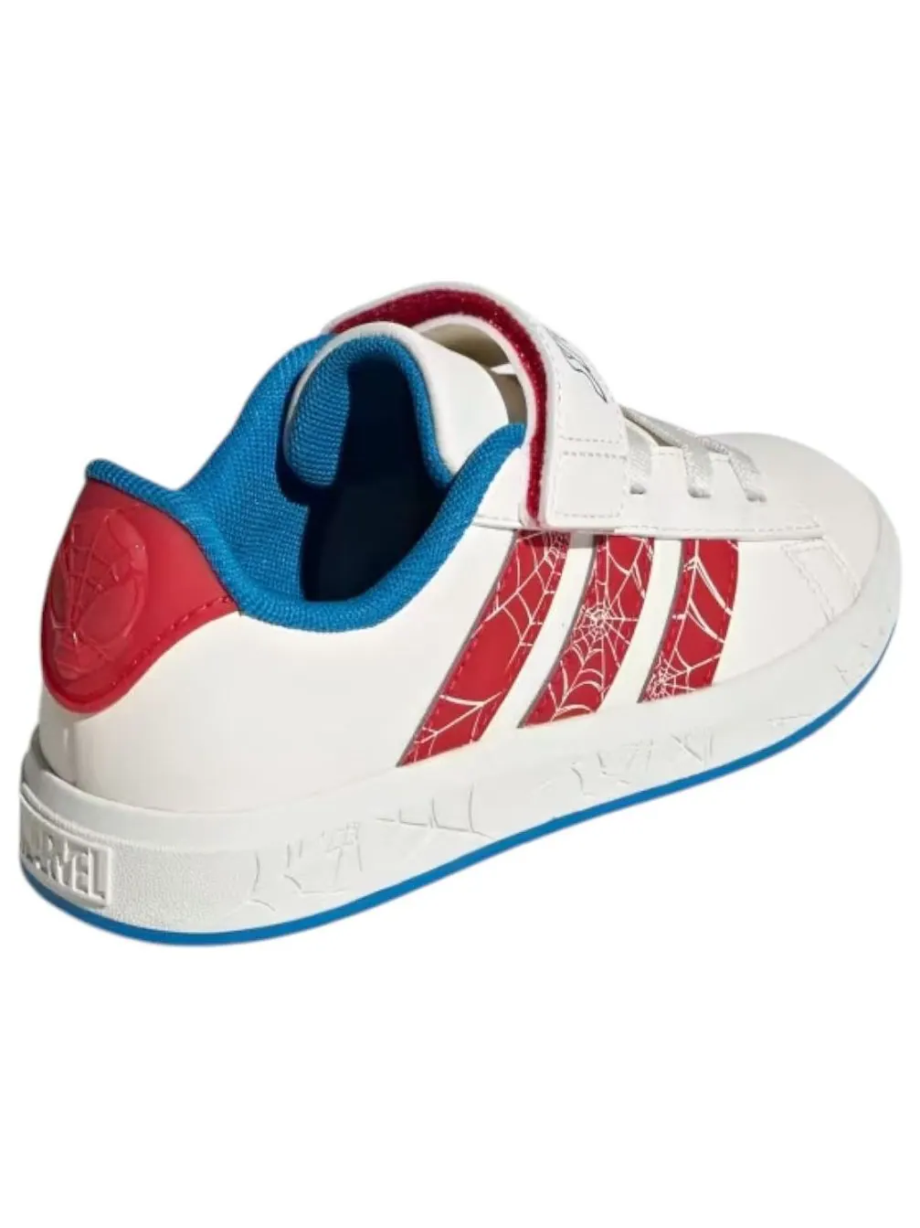 (GS) Adidas x Marvel Spider-Man Grand Court 'Cloud White Pure Ruby' — изображение 6 из 6, белый//яркий синий