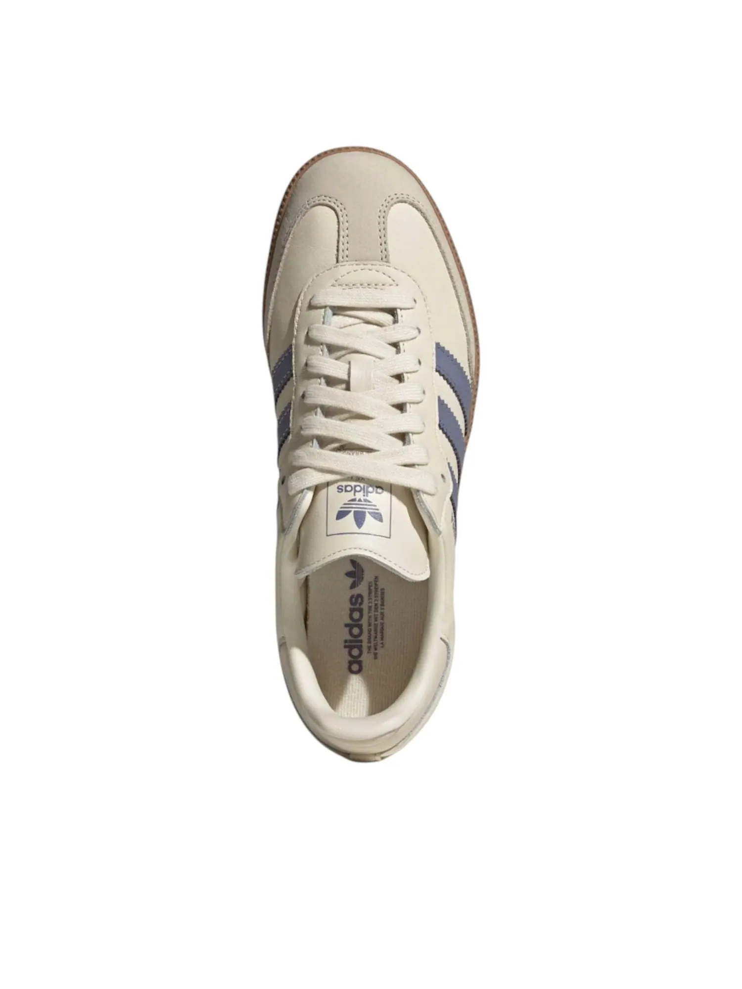 Кроссовки (WMNS) adidas Samba 'Cream White Silver Violet' — изображение 3 из 6, бежевый