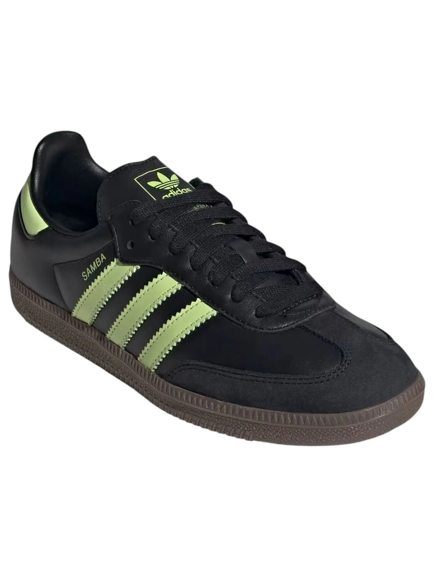 Кроссовки (WMNS) adidas Samba 'Black Pulse Lime' — изображение 1 из 4, черный