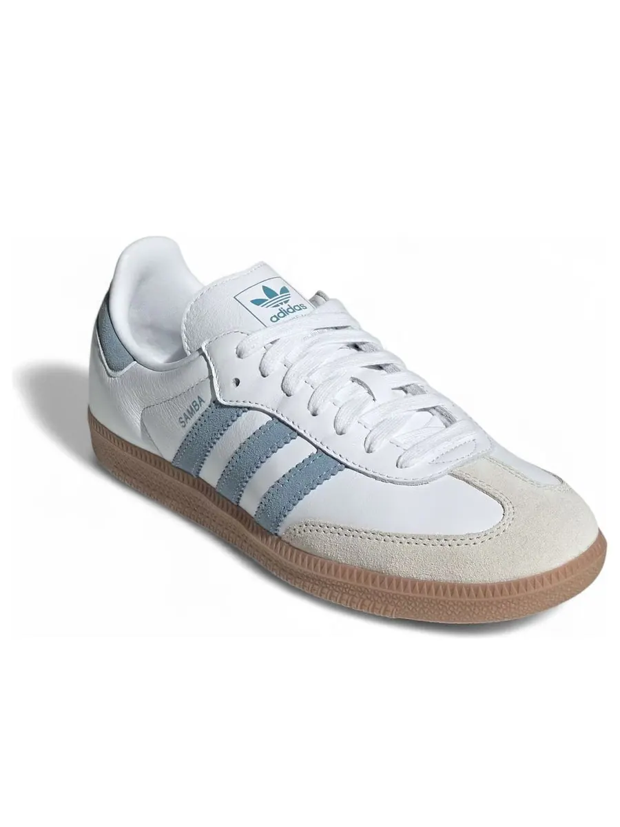 Кроссовки (WMNS) adidas Samba OG 'Cloud White Ash Blue' — изображение 3 из 6, белый