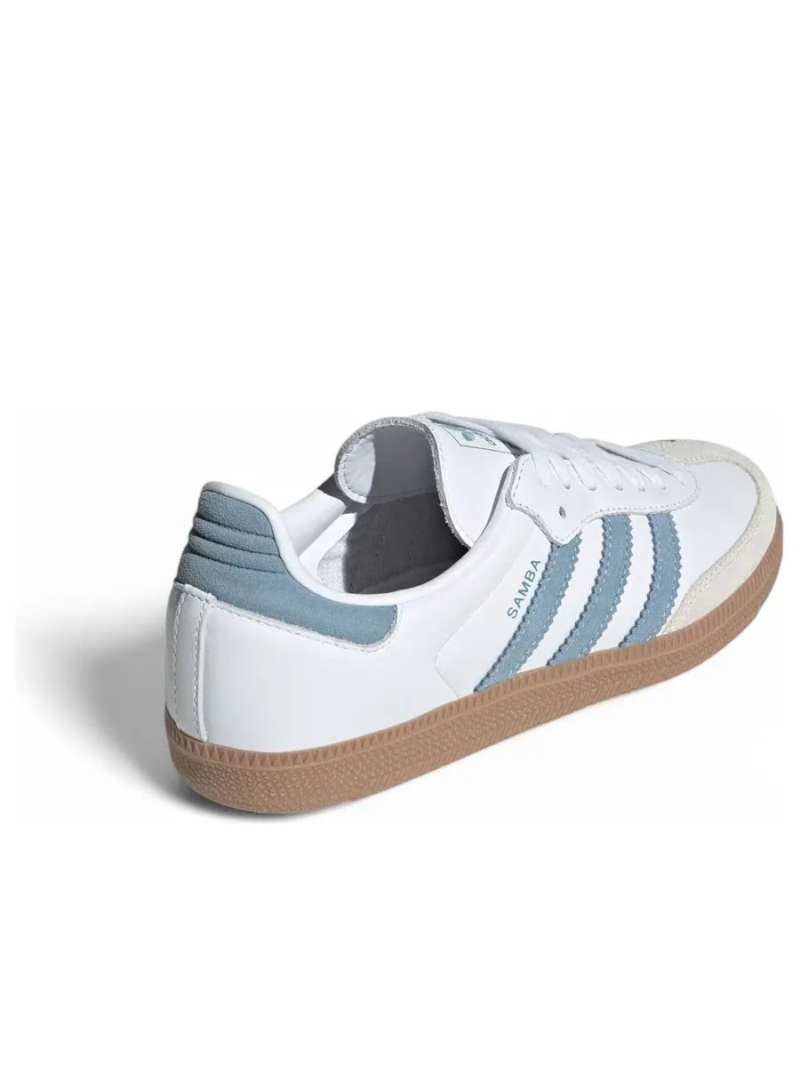 Кроссовки (WMNS) adidas Samba OG 'Cloud White Ash Blue' — изображение 4 из 6, белый