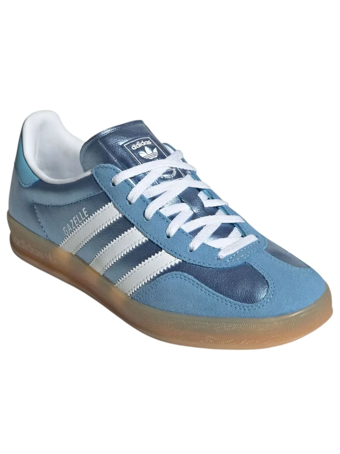 Кроссовки (WMNS) adidas Gazelle Indoor 'Blue Cloud White' — изображение 2 из 5, синий