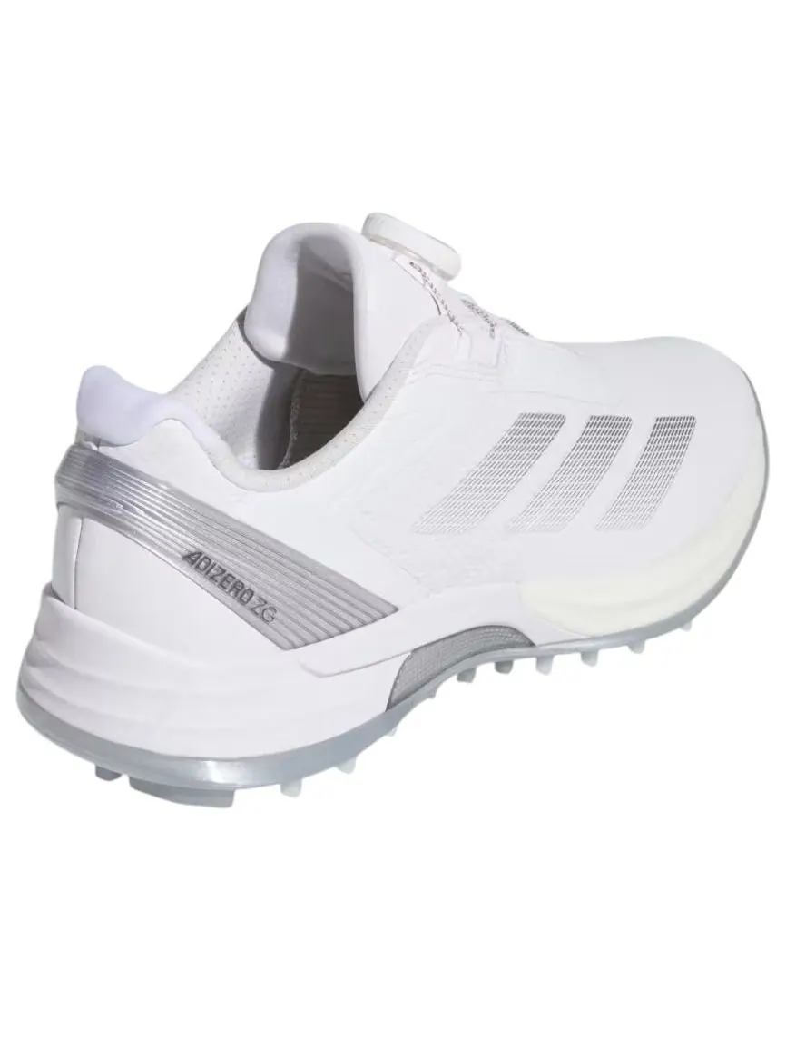(WMNS) Adidas Adizero ZG Low Cut Boa Spikeless Golf 'Cloud White Silver Metallic' — изображение 4 из 5