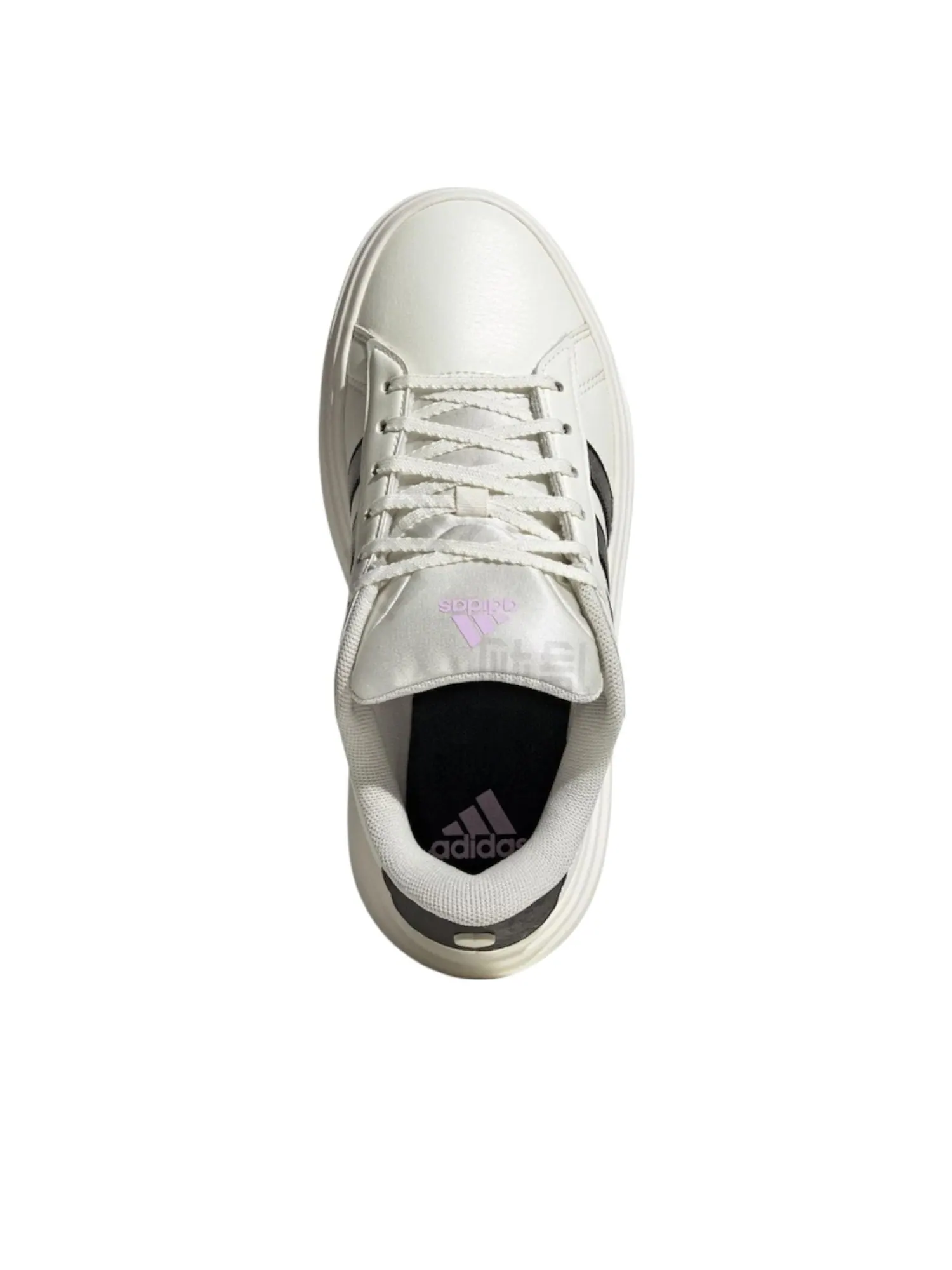 Кроссовки (WMNS) adidas Grand Court Platform 'White Black' — изображение 2 из 4, белый