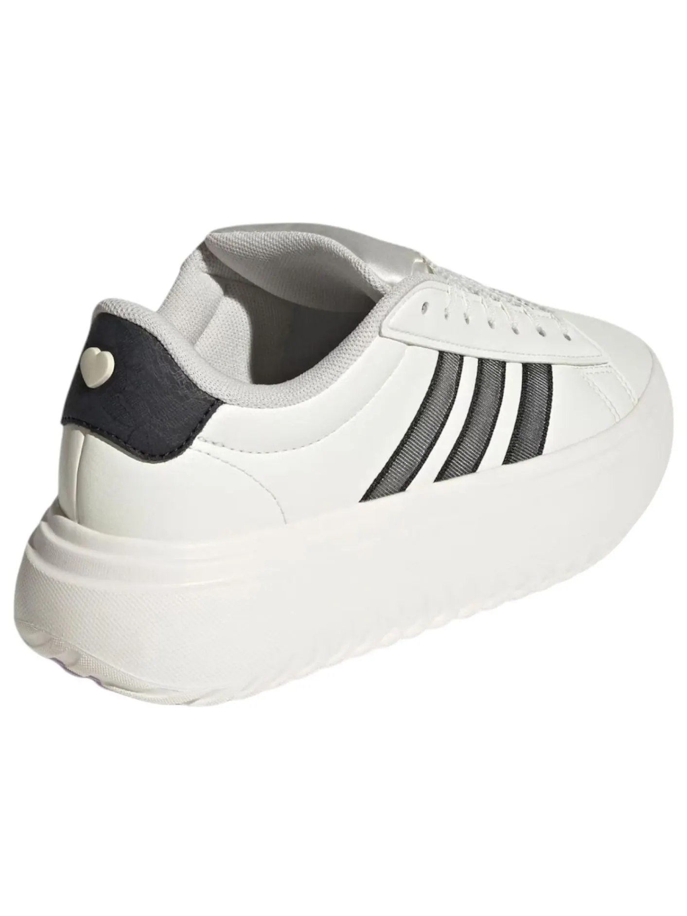 Кроссовки (WMNS) adidas Grand Court Platform 'White Black' — изображение 3 из 4, белый