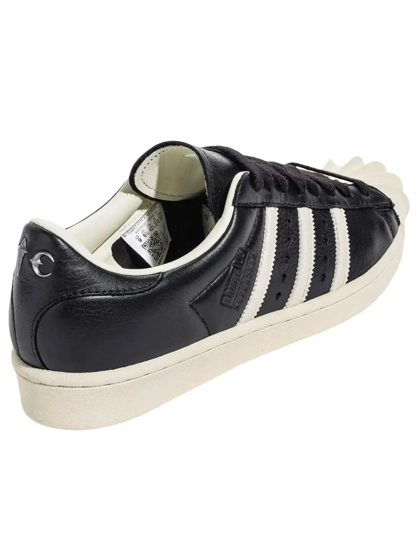 Кроссовки Adidas x Thug Club Superstar Vintage 'Black' — изображение 3 из 6, черный