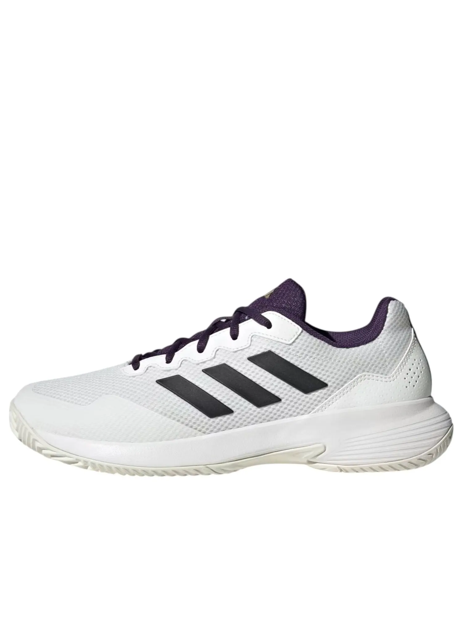 Кроссовки Adidas GameCourt 2.0 'White Black Aurora Plum' — изображение 1 из 4, белый/черный
