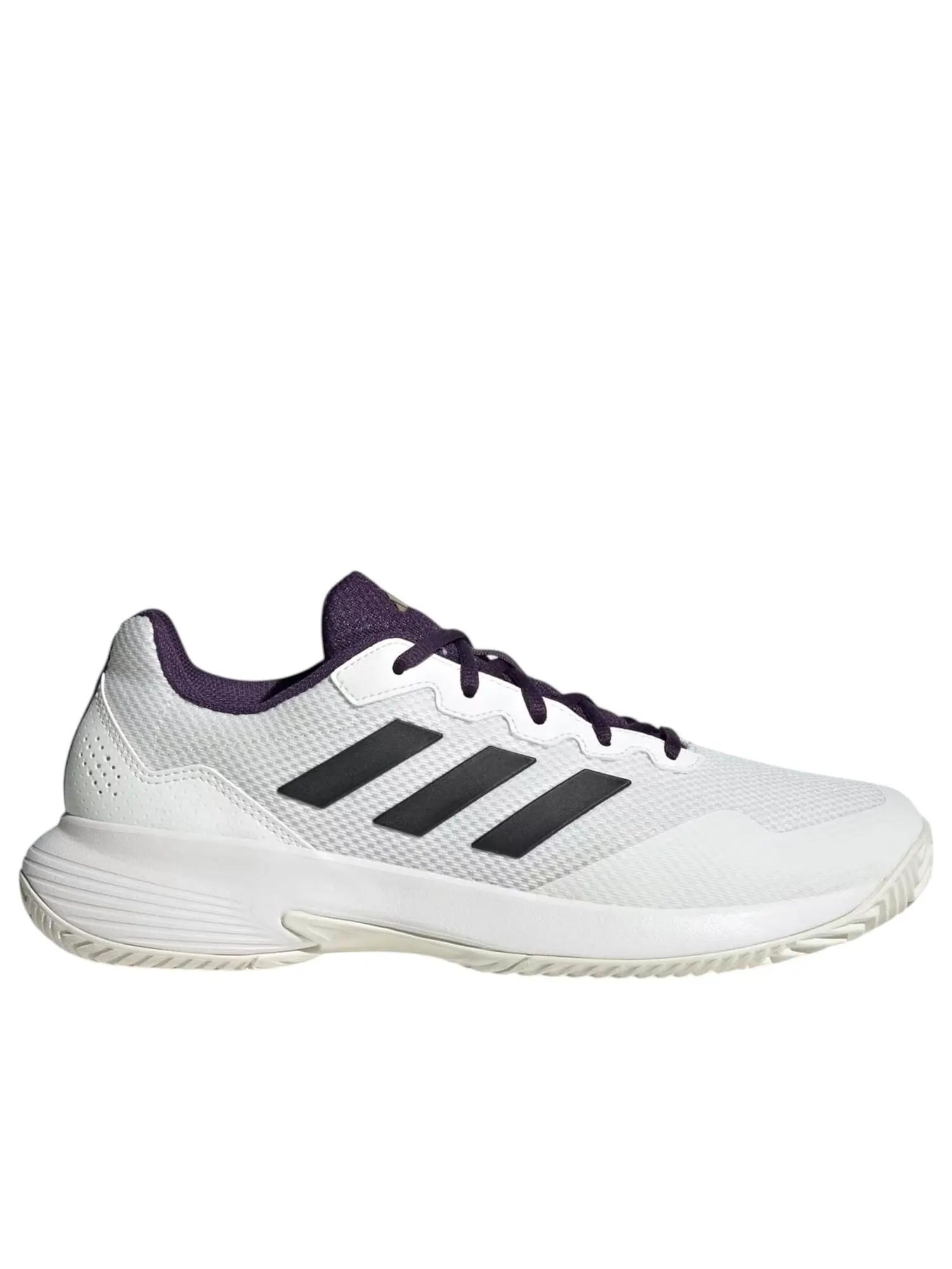 Кроссовки Adidas GameCourt 2.0 'White Black Aurora Plum' — изображение 2 из 4, белый/черный