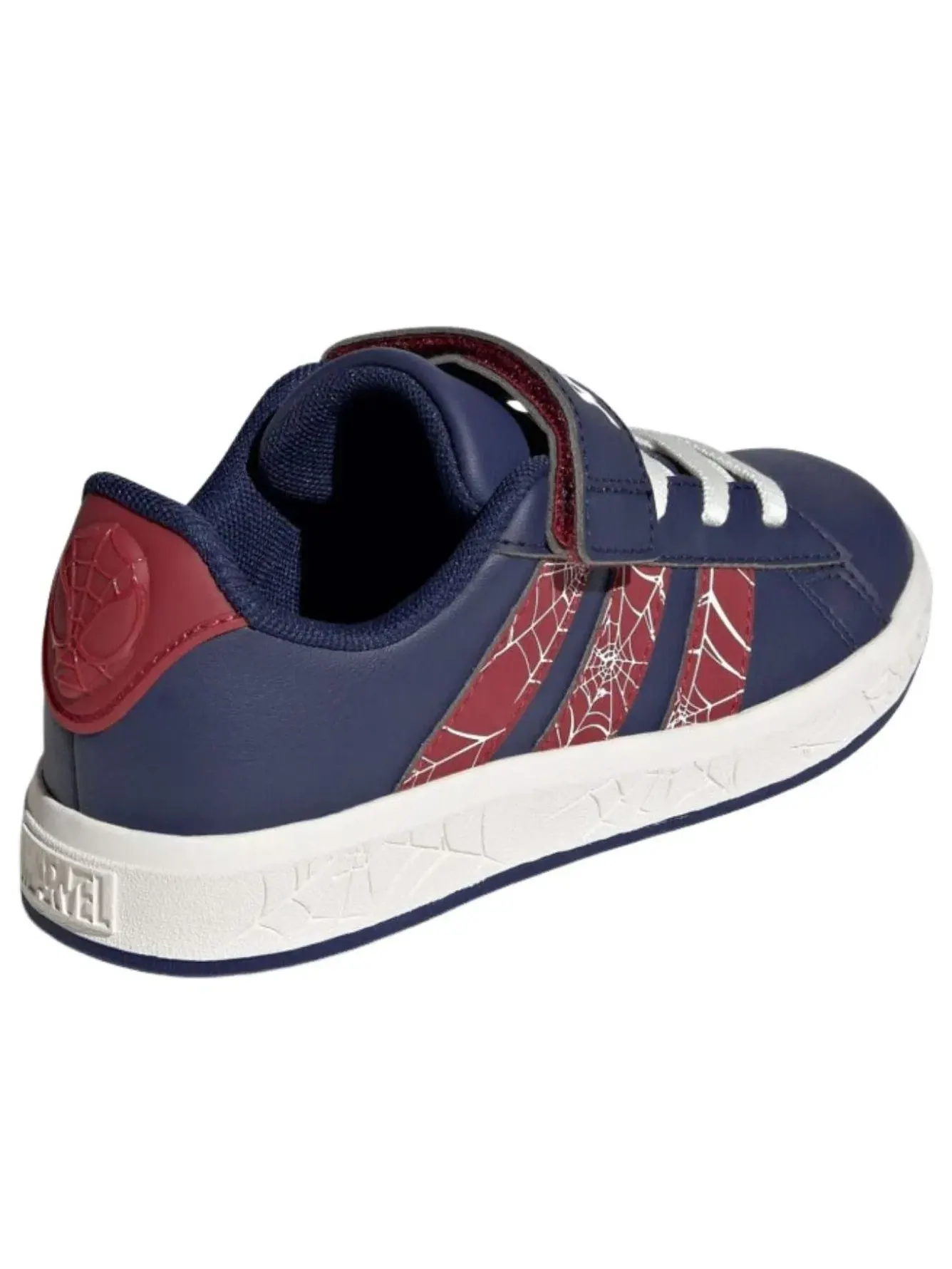 Детские кроссовки для мальчиков с закрытой липучкой Grand Court 'Spider-Man' Adidas — изображение 3 из 6, синий