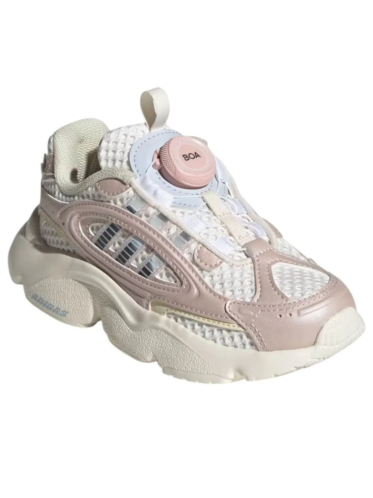 Кроссовки (PS) adidas Ozmillen Boa 'Chalk White Pink Silver' — изображение 5 из 7, белый