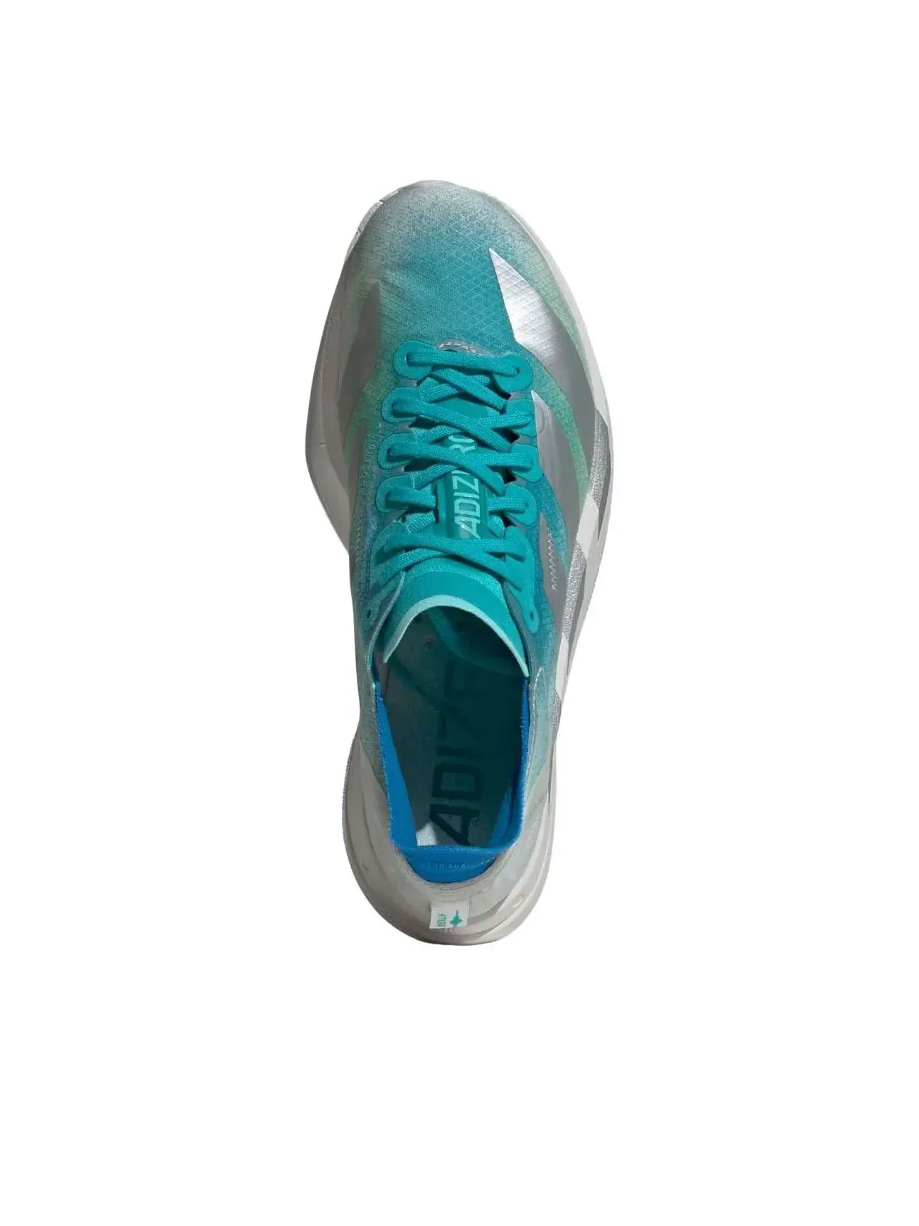 Кроссовки (WMNS) Adidas Adizero Adios Pro 4 'Aqua Matte Silver Gray' — изображение 2 из 5, бирюзовый