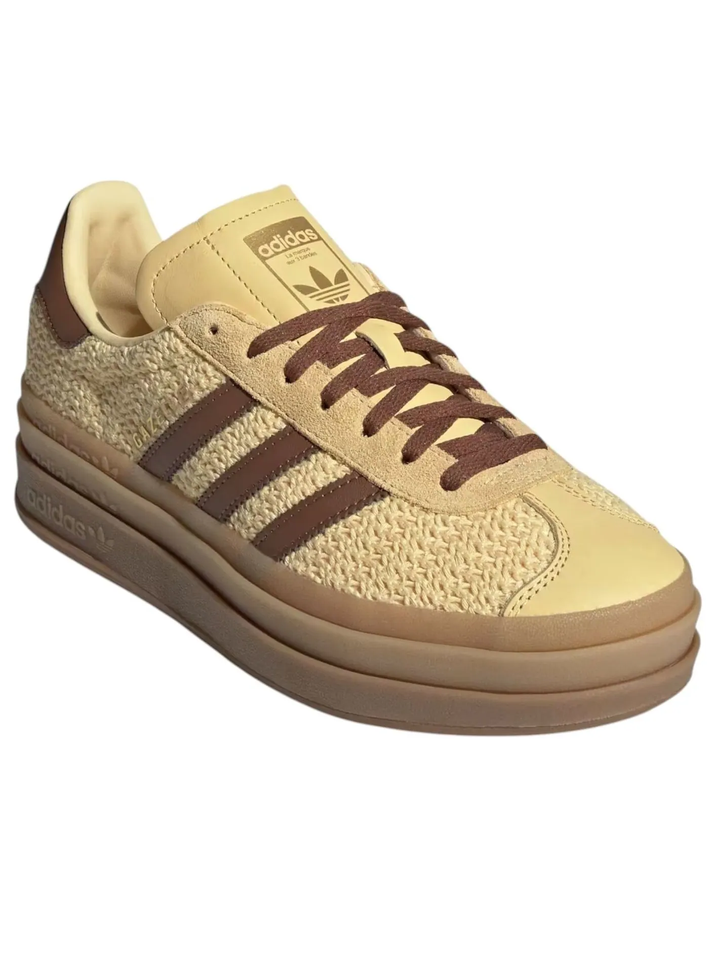 Кроссовки (WMNS) adidas Gazelle Bold 'Orange Tint Preloved Brown' — изображение 2 из 5, желтый