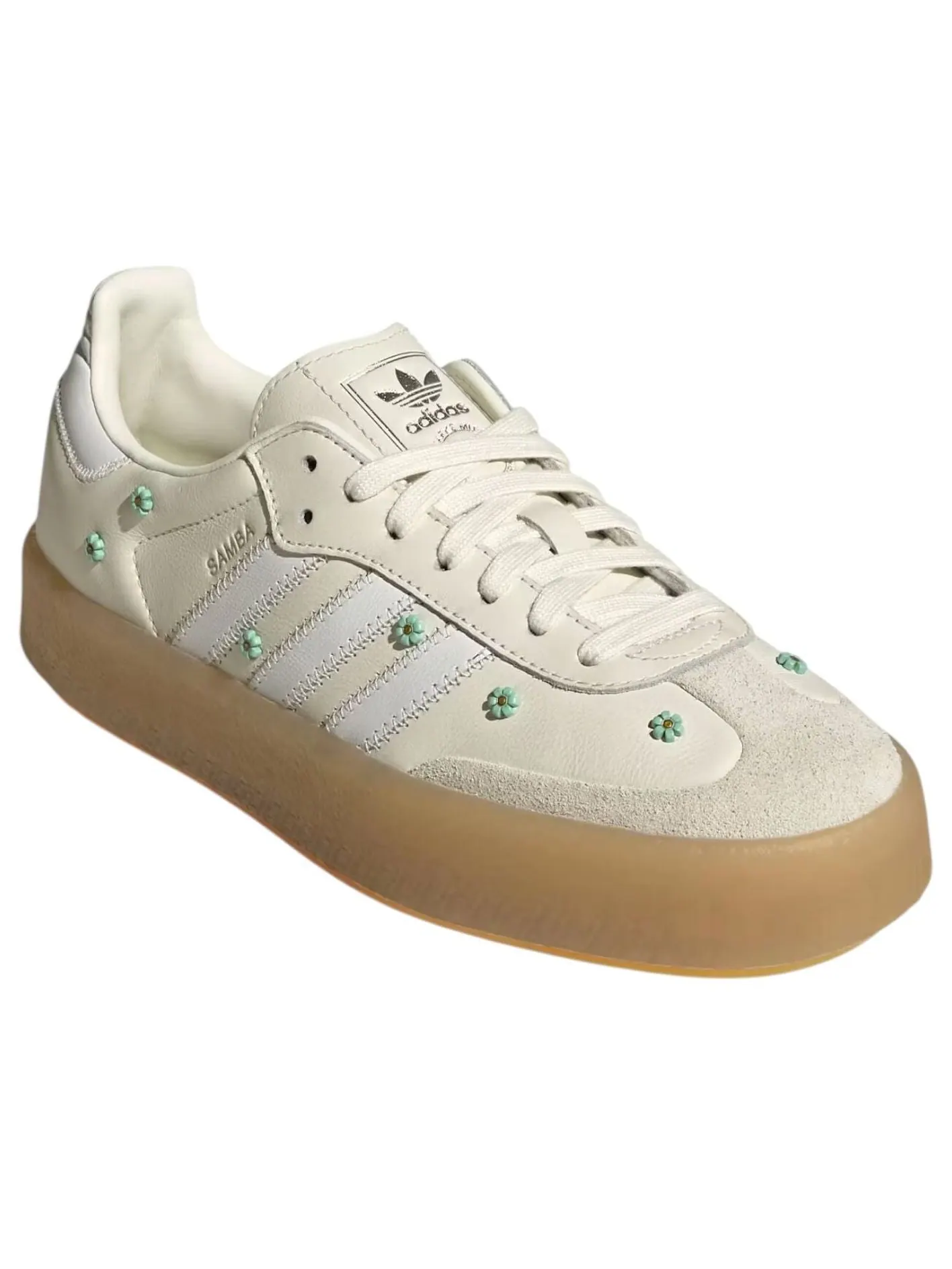 Кроссовки (WMNS) adidas Sambae 'Off White Cloud White Clear Mint' — изображение 2 из 5, белый