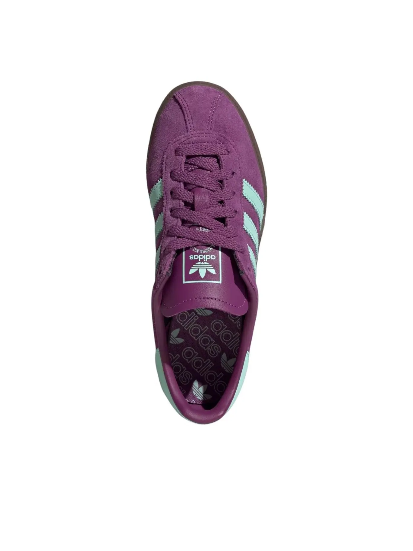 Кроссовки (WMNS) adidas Muenchen 'Rich Mauve Clear Mint Gum' — изображение 2 из 5, фиолетовый