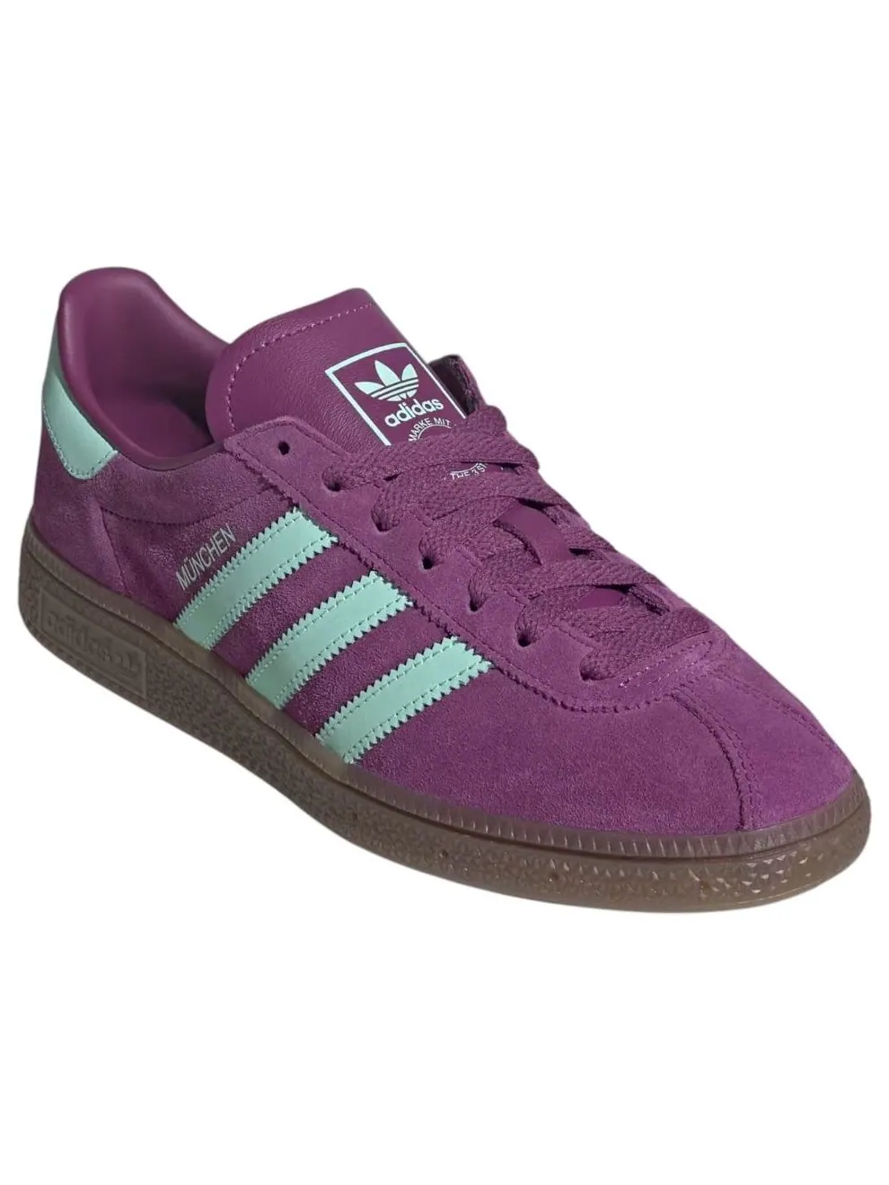Кроссовки (WMNS) adidas Muenchen 'Rich Mauve Clear Mint Gum' — изображение 4 из 5, фиолетовый
