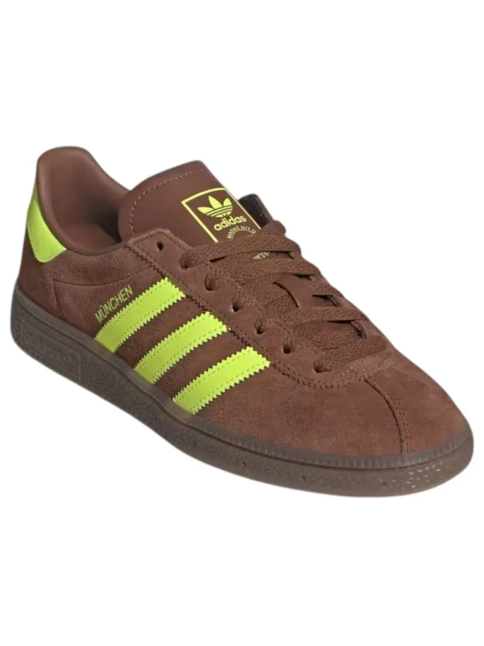 (WMNS) Adidas Muenchen 'Preloved Brown Solar Yellow Gum' — изображение 4 из 5, коричневый/желтый