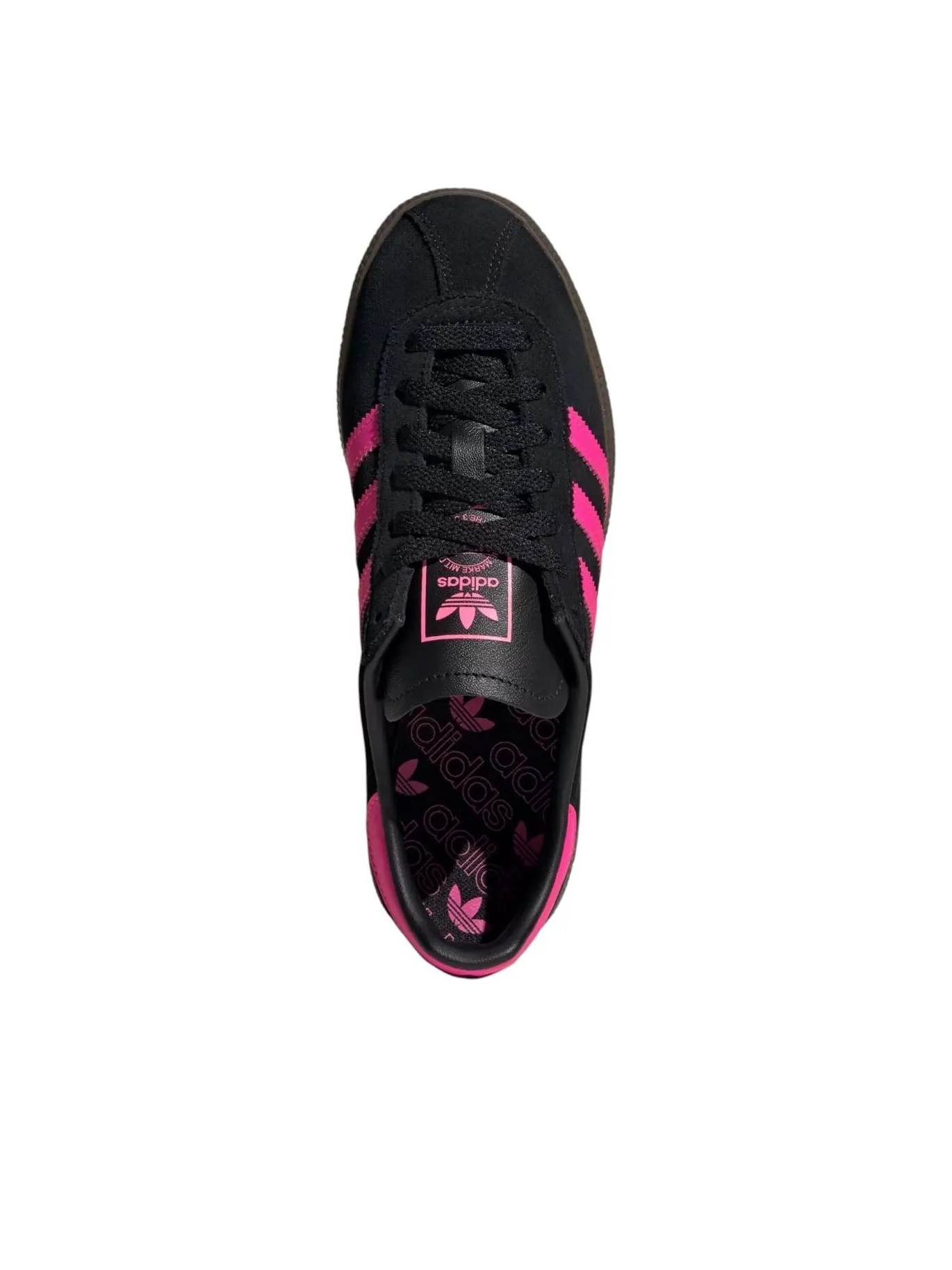(WMNS) Adidas Muenchen 'Black Lucid Pink Gum' — изображение 2 из 5, черный/розовый