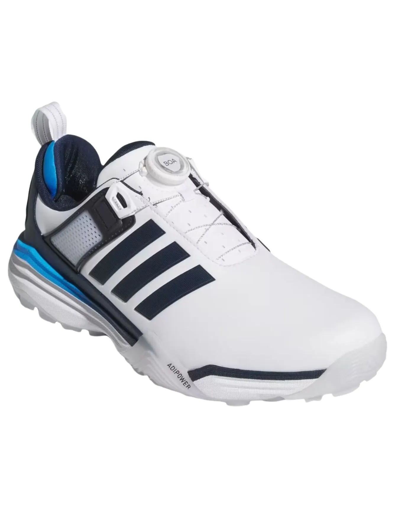 Adidas Adipower 26 Boa Spikeless 'Cloud White Collegiate Navy Lucid Ray Blue' — изображение 2 из 6, белый/темно-синий/синий