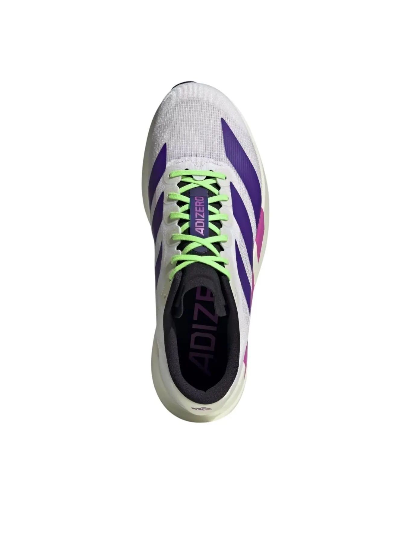 Adidas Adizero Evo SL 'White Collegiate Purple Lime Burst' — изображение 2 из 5, белый/фиолетовый