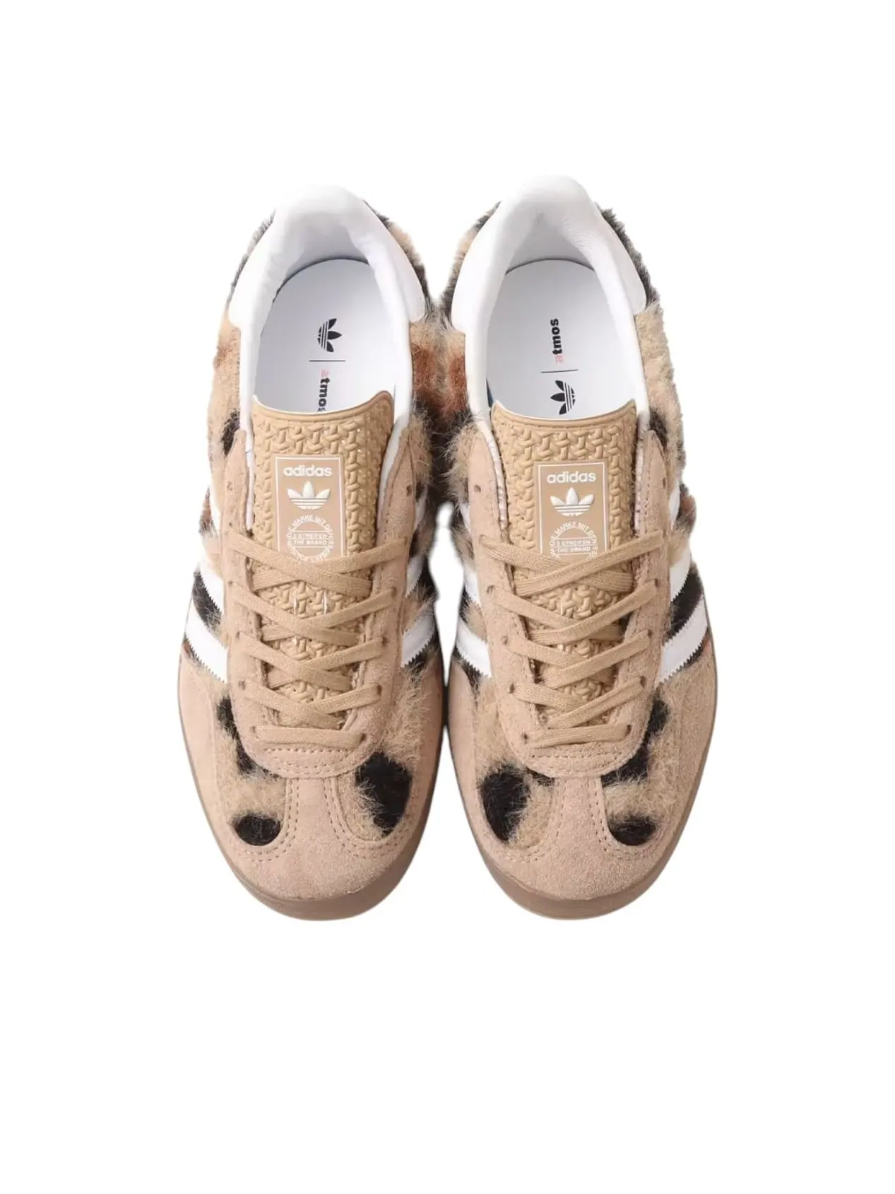 Кроссовки adidas x atmos Pink Gazelle Indoor 'Trinity Leopard Warm Sandstone' — изображение 4 из 7, коричневый