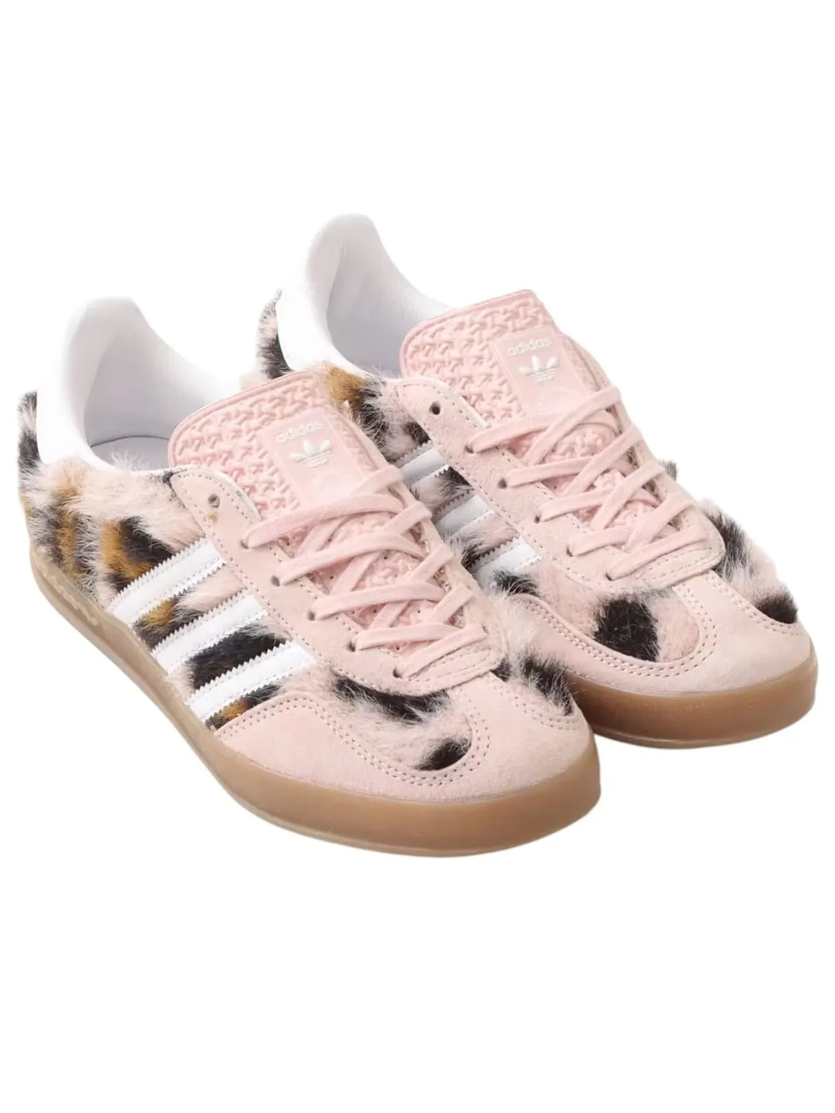 Кроссовки adidas x atmos Pink Gazelle Indoor 'Trinity Leopard Sand Pink' — изображение 3 из 7, розовый